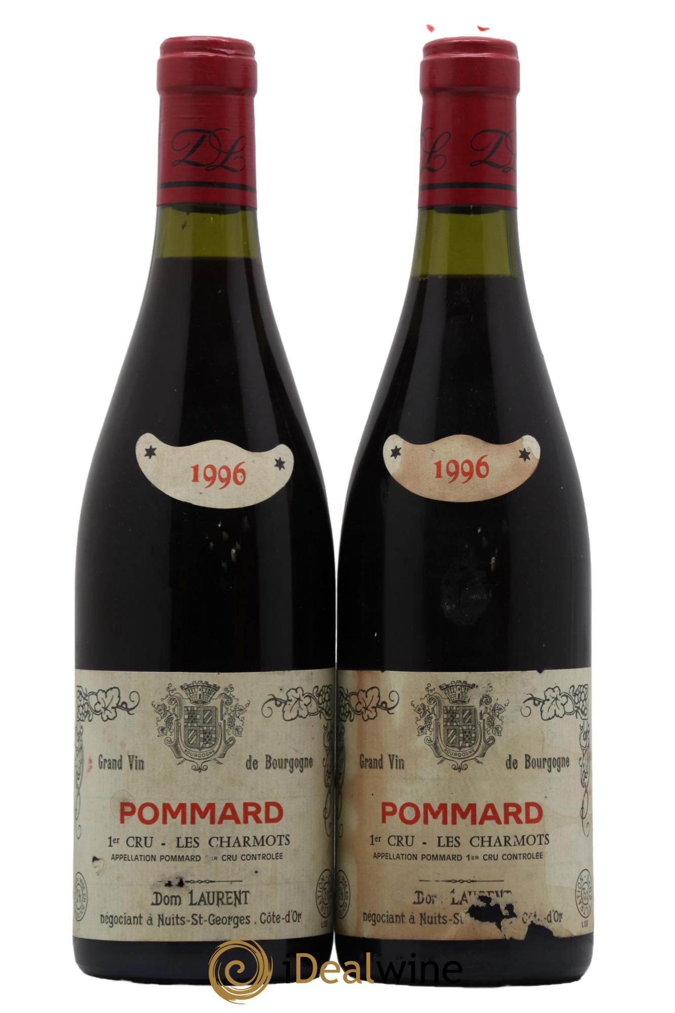 Pommard 1er Cru Les Charmots Dominique Laurent 1996 - Lot de 2 bouteilles - 0
