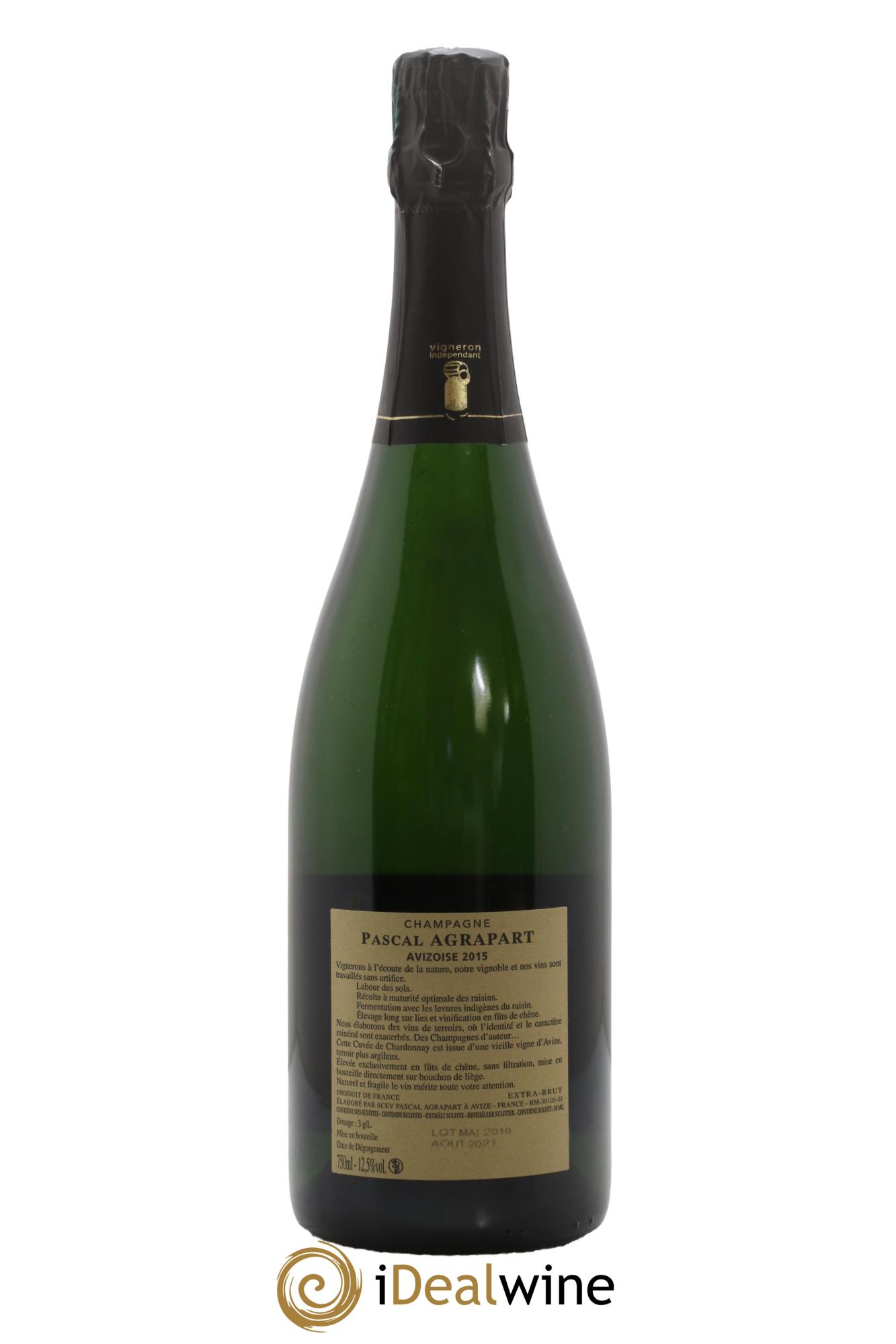 Avizoise Blanc de Blancs Extra-Brut Agrapart & Fils 2015 - Lotto di 1 bottiglia - 1