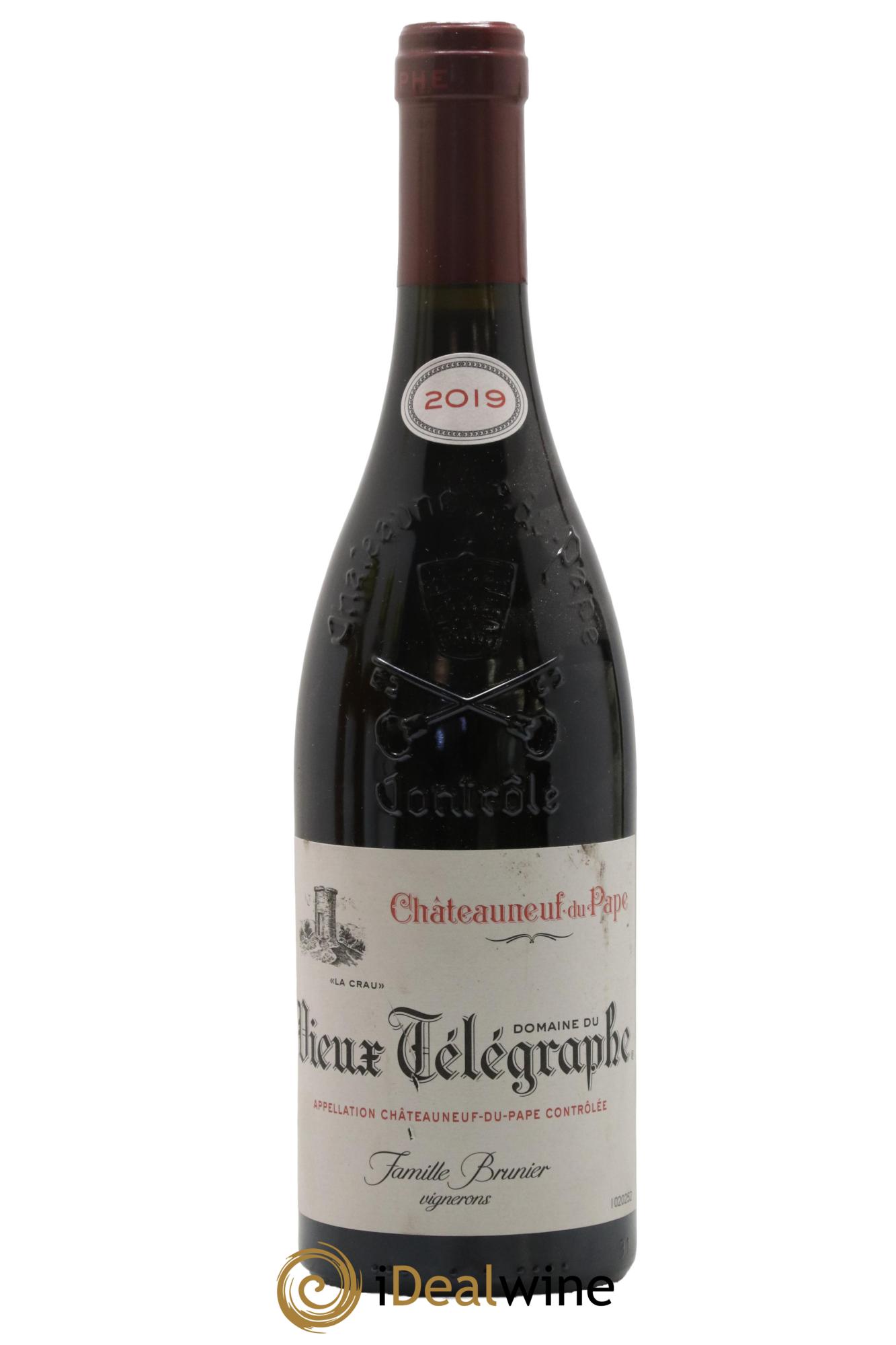 Châteauneuf-du-Pape Vieux Télégraphe (Domaine du) Vignobles Brunier 2019 - Lot de 1 bouteille - 0