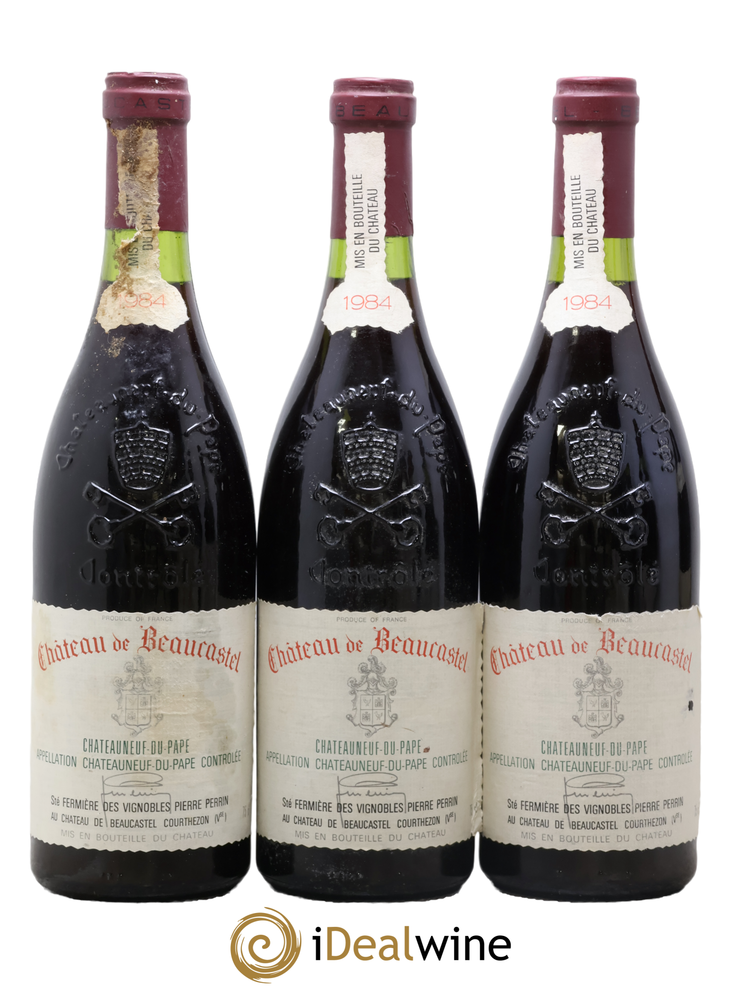 Châteauneuf-du-Pape Château de Beaucastel Famille Perrin 1984 - Lot de 3 bouteilles - 0