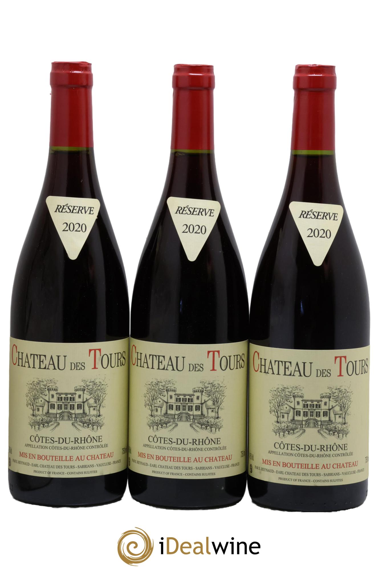 Côtes-du-Rhône Château des Tours Emmanuel Reynaud 2020 - Lotto di 3 bottiglie - 0