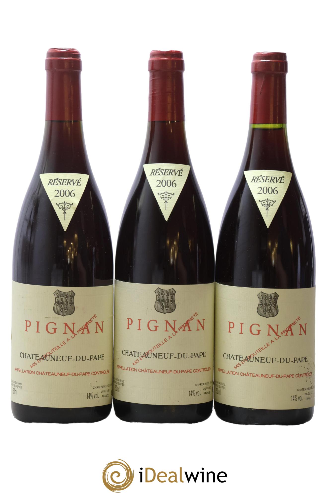 Châteauneuf-du-Pape Domaine De Pignan 2006 - Lot of 3 bottles - 0