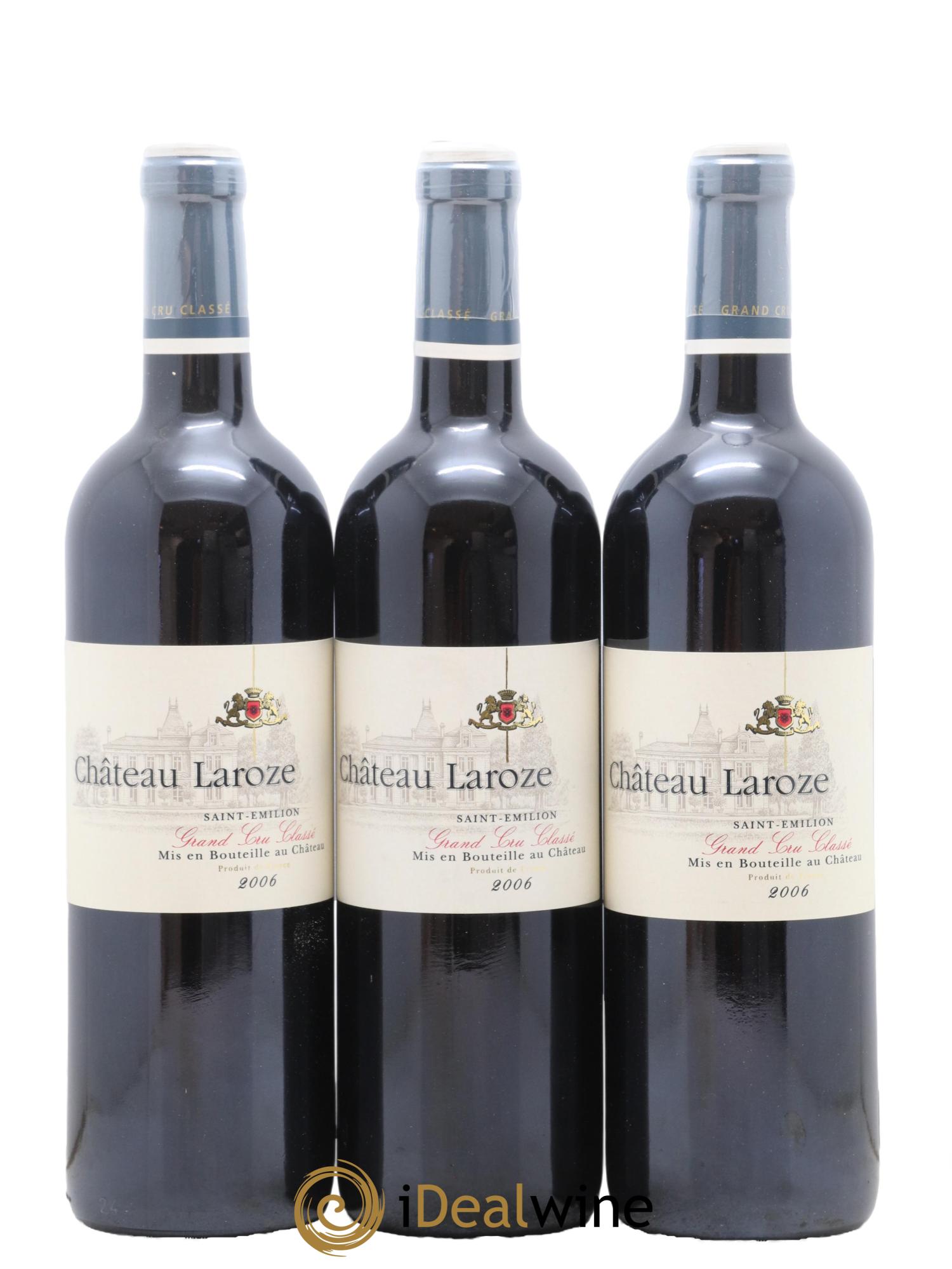 Château Laroze Grand Cru Classé 2006 - Lot de 3 bouteilles - 0