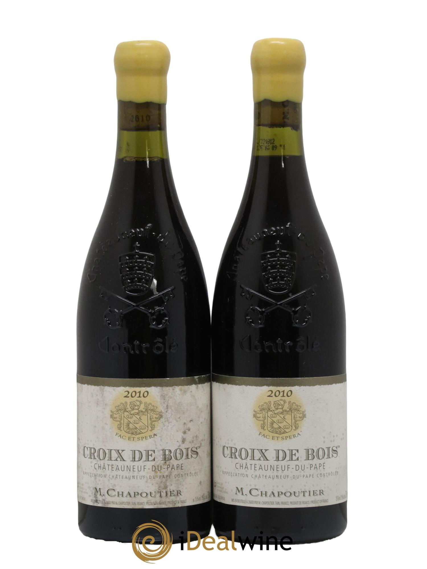Châteauneuf-du-Pape Croix de Bois Chapoutier 2010 - Lot de 2 bouteilles - 0