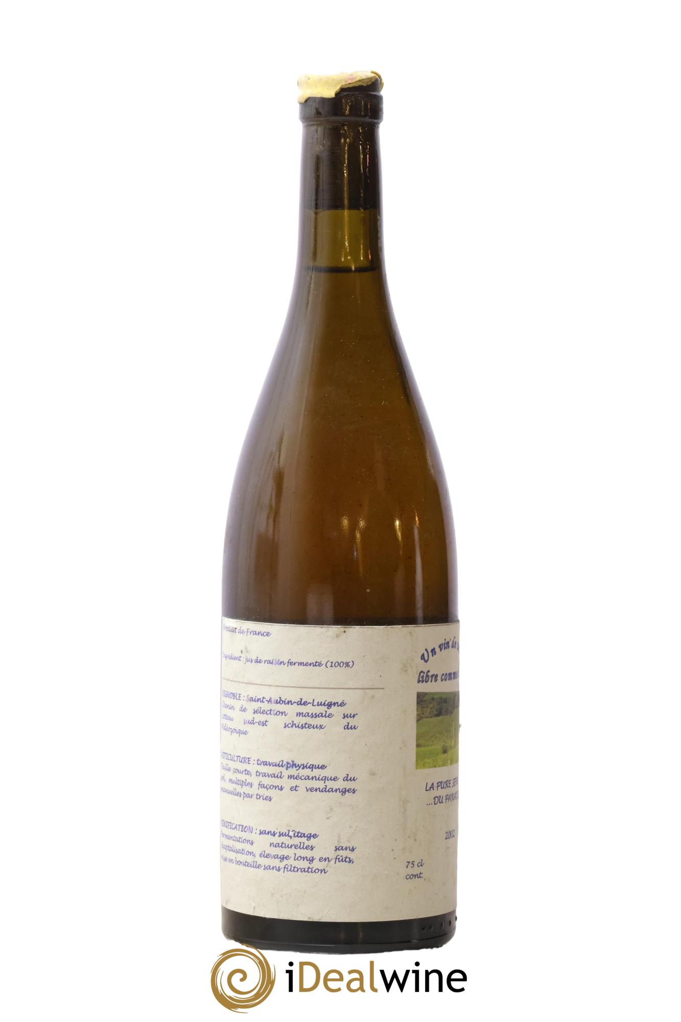 Anjou Un vin de Terre Libre comme l'Air La Pure Sève Du Paradis Josette Medau & Pierre Weyand 2002 - Lote de 1 botella - 1