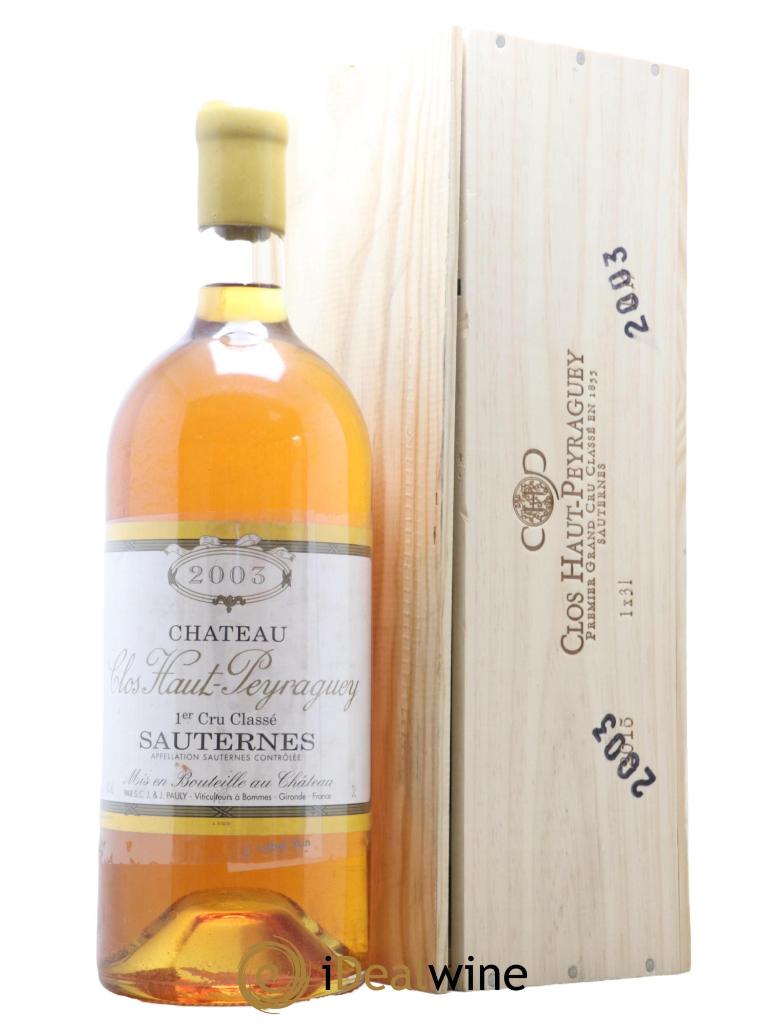 Clos Haut-Peyraguey 1er Grand Cru Classé 2003 - Lotto di 1 jéroboam - 0
