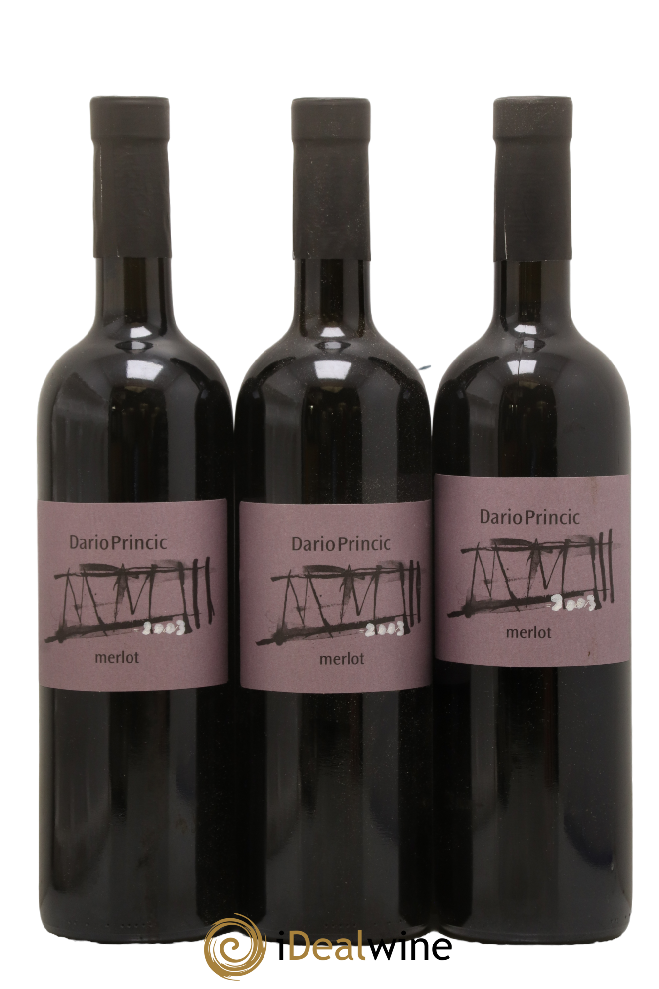 Vénétie Merlot Dario Princic 2003 - Lot of 3 bottles - 0