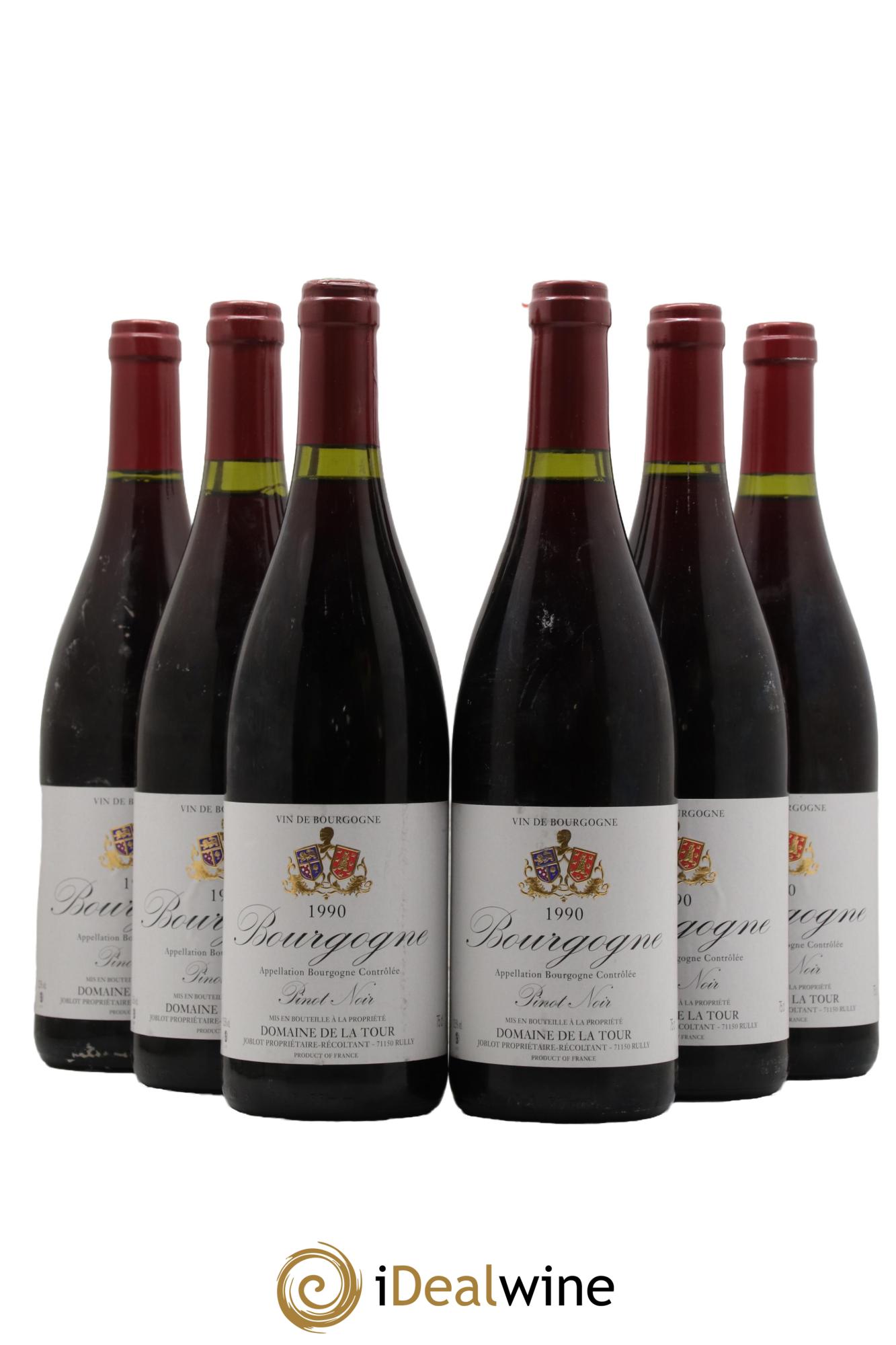 Bourgogne Domaine de la Tour 1990 - Lot de 6 bouteilles - 0