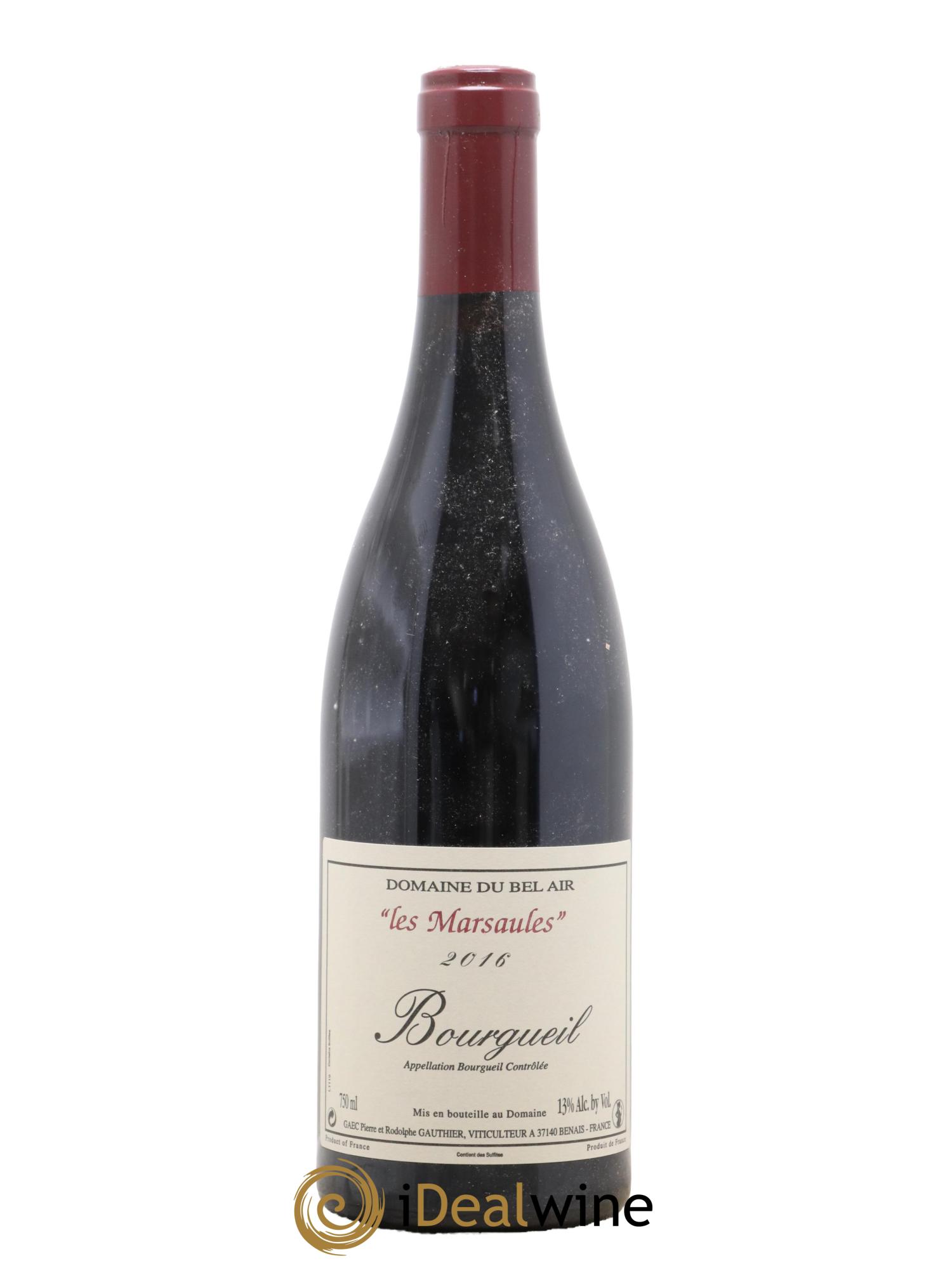 Bourgueil Marsaules Domaine du Bel Air 2016 - Lot de 1 bouteille - 0
