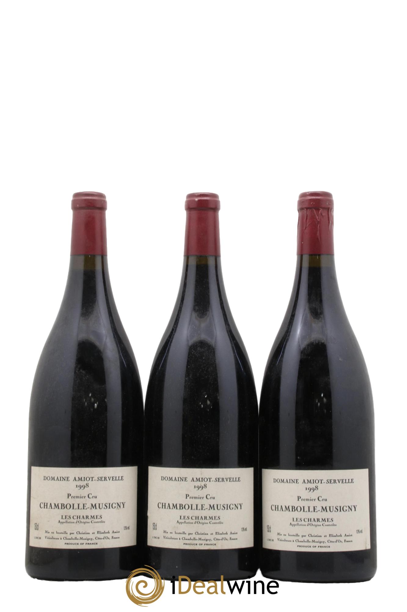 Chambolle-Musigny 1er Cru Les Charmes Amiot-Servelle 1998 - Lot de 3 magnums - 0
