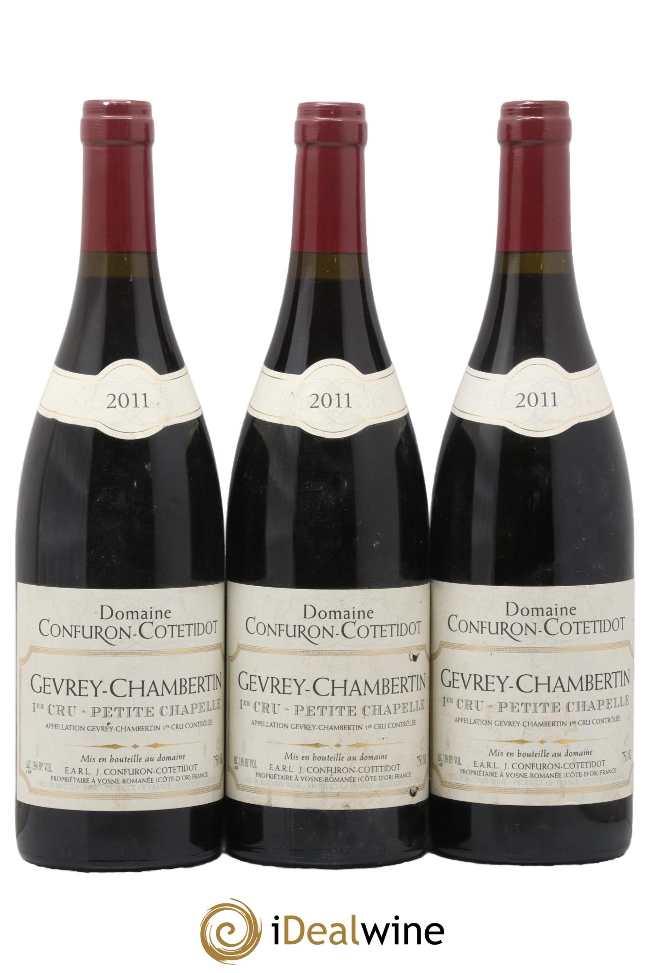 Gevrey-Chambertin 1er Cru Petite Chapelle Confuron-Cotetidot 2011 - Posten von 3 Flaschen - 0
