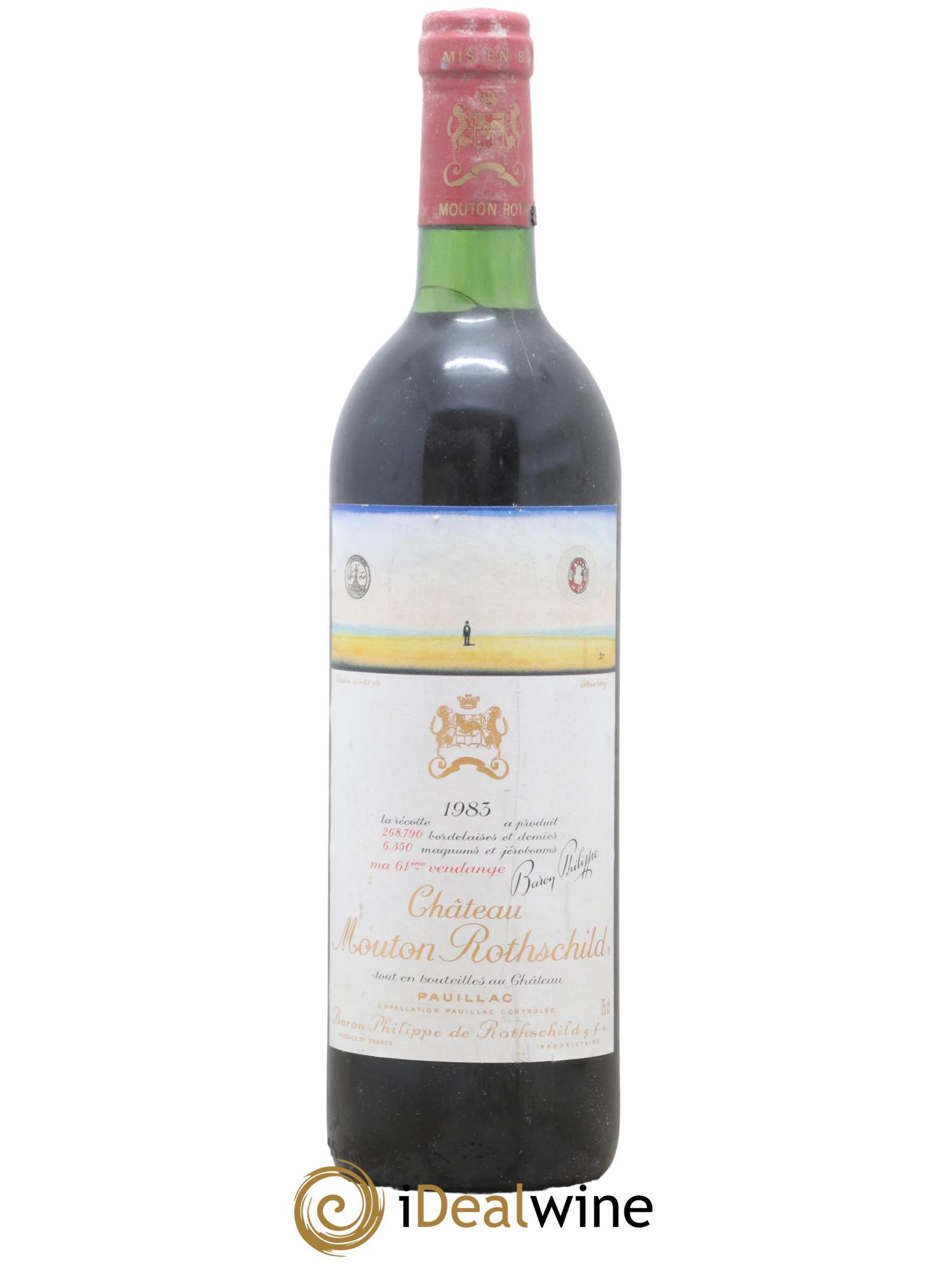 Château Mouton Rothschild 1er Grand Cru Classé 1983 - Lot de 1 bouteille - 0