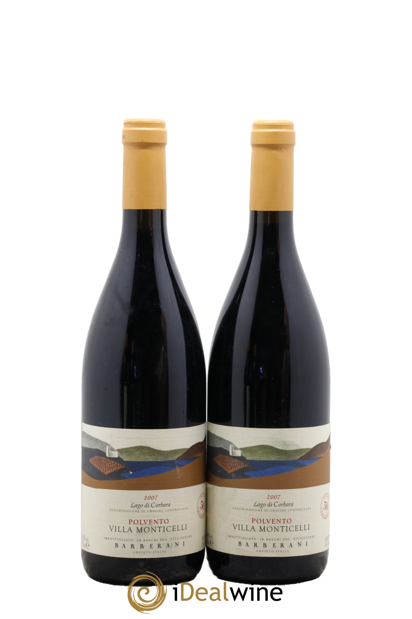 Ombrie Barberani Villa Monticelli Polvento Largo di Corbara 2007 - Lot de 2 bouteilles - 0