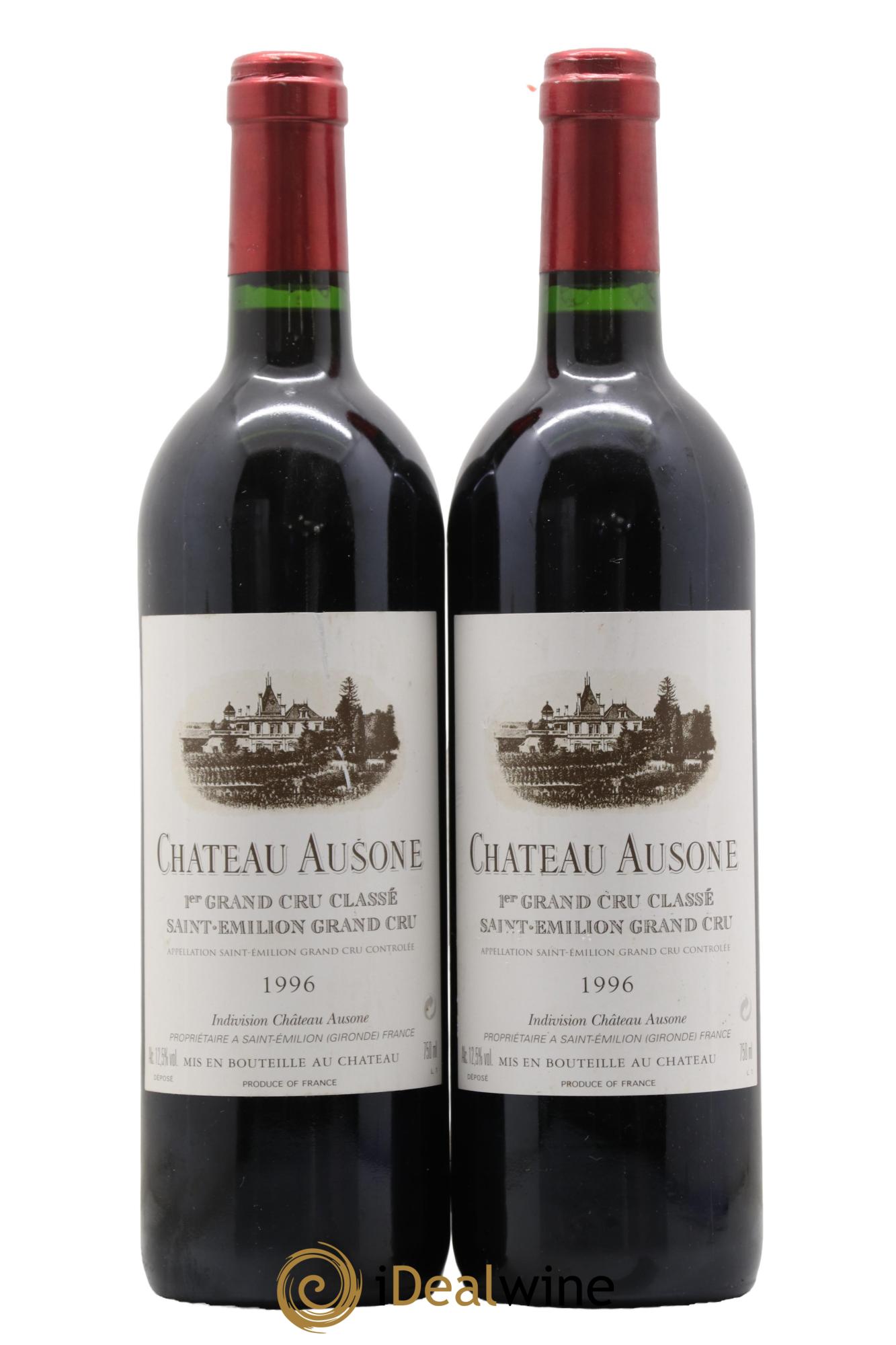 Château Ausone 1er Grand Cru Classé A 1996 - Lot de 2 bouteilles - 0