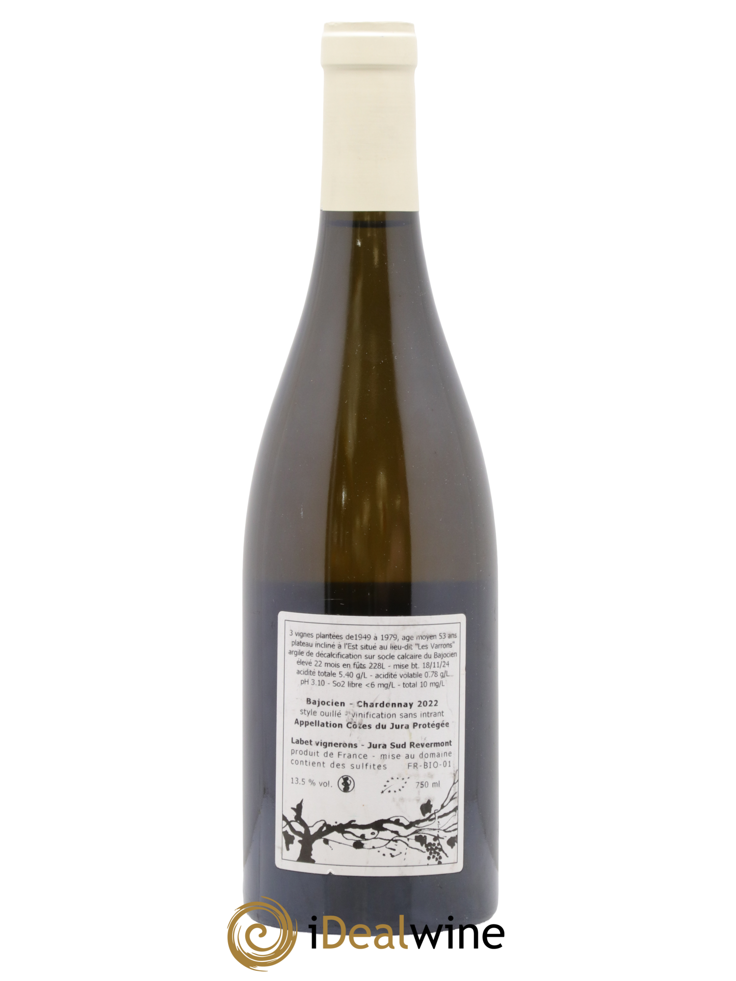 Côtes du Jura Chardonnay Bajocien Romain - Julien  - Charline Labet 2022 - Lot of 1 bottle - 1