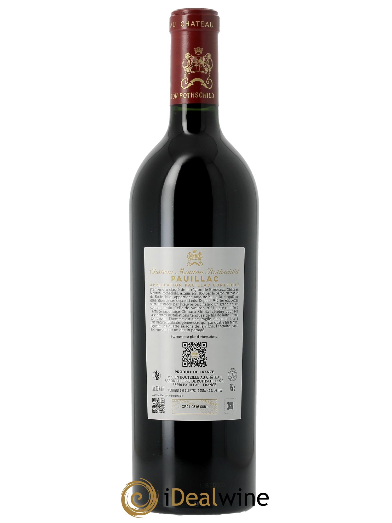 Château Mouton Rothschild 1er Grand Cru Classé (OWC if 3 bts) 2021 - Lot of 1 bottle - 2