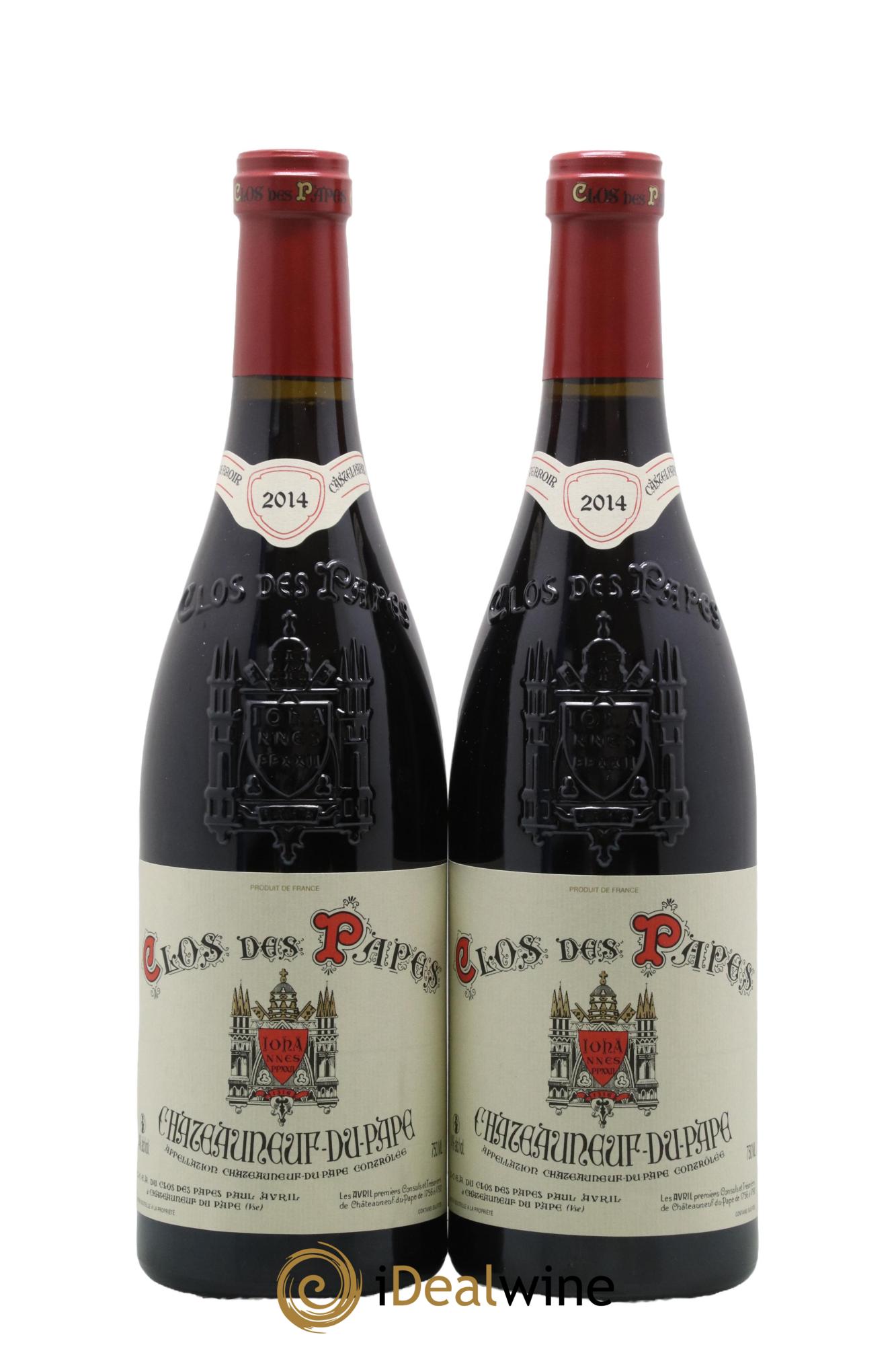 Châteauneuf-du-Pape Clos des Papes - Paul Avril 2014 - Lot de 2 bouteilles - 0