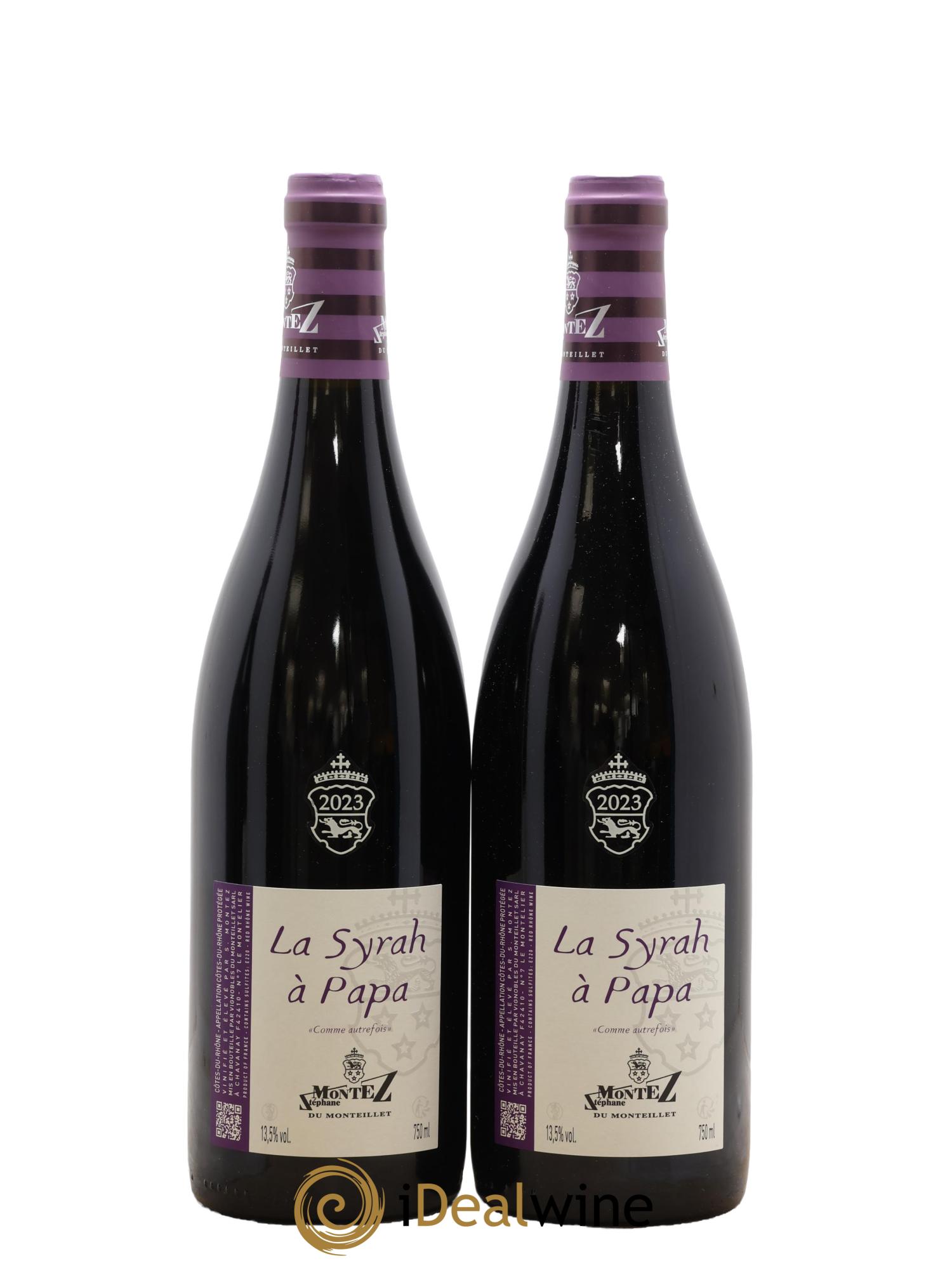 Vin de France La Syrah à Papa Monteillet (Domaine du) - Stéphane Montez 2023 - Lotto di 2 bottiglie - 0