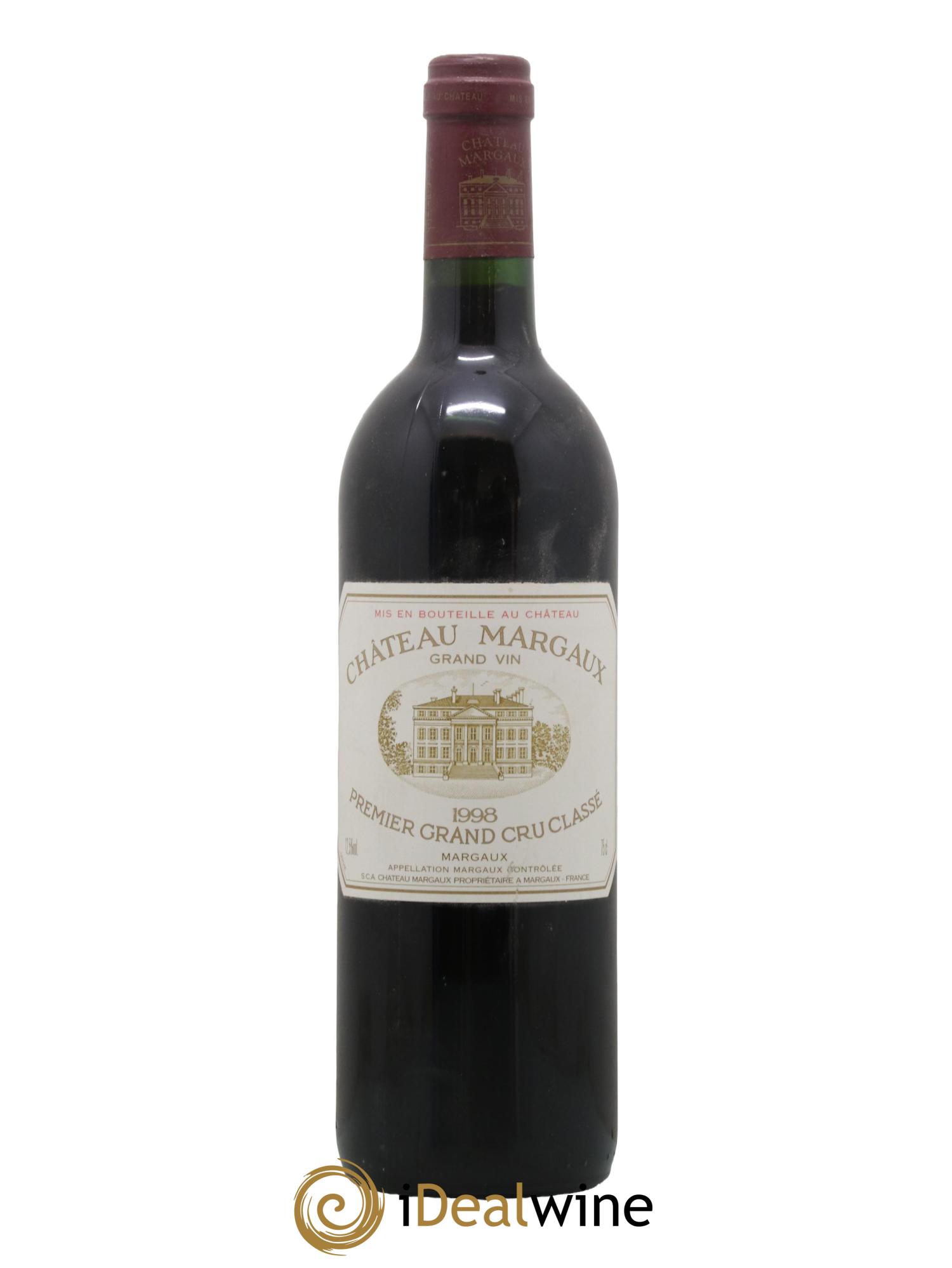 Château Margaux 1er Grand Cru Classé 1998 - Lot de 1 bouteille - 0