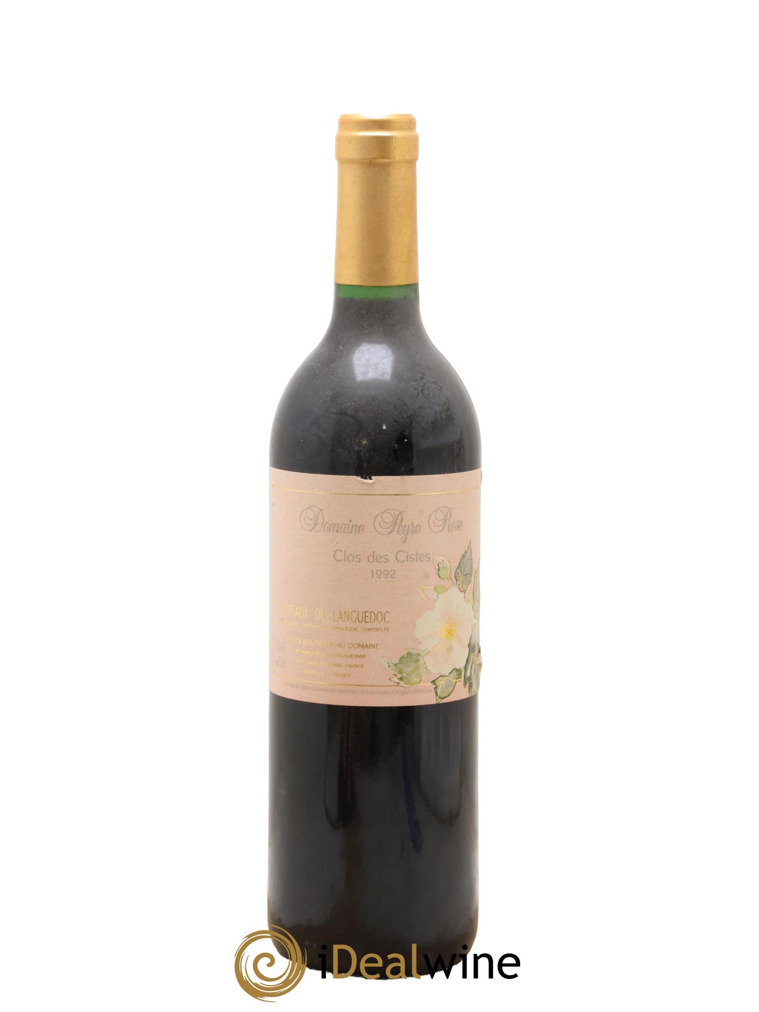 Vin de France (anciennement Coteaux du Languedoc) Domaine Peyre Rose Les Cistes Marlène Soria 1992 - Lot de 1 bouteille - 0