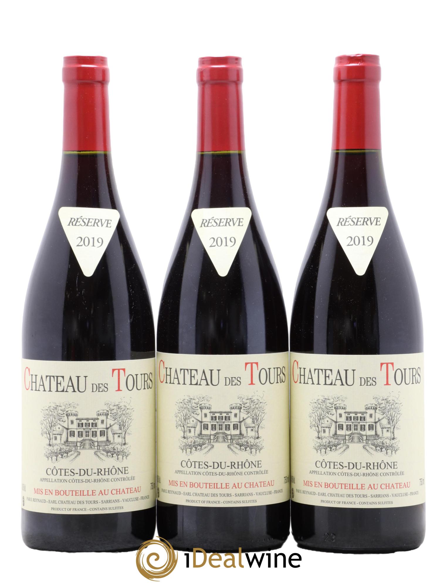 Côtes-du-Rhône Château des Tours Emmanuel Reynaud 2019 - Lotto di 3 bottiglie - 0