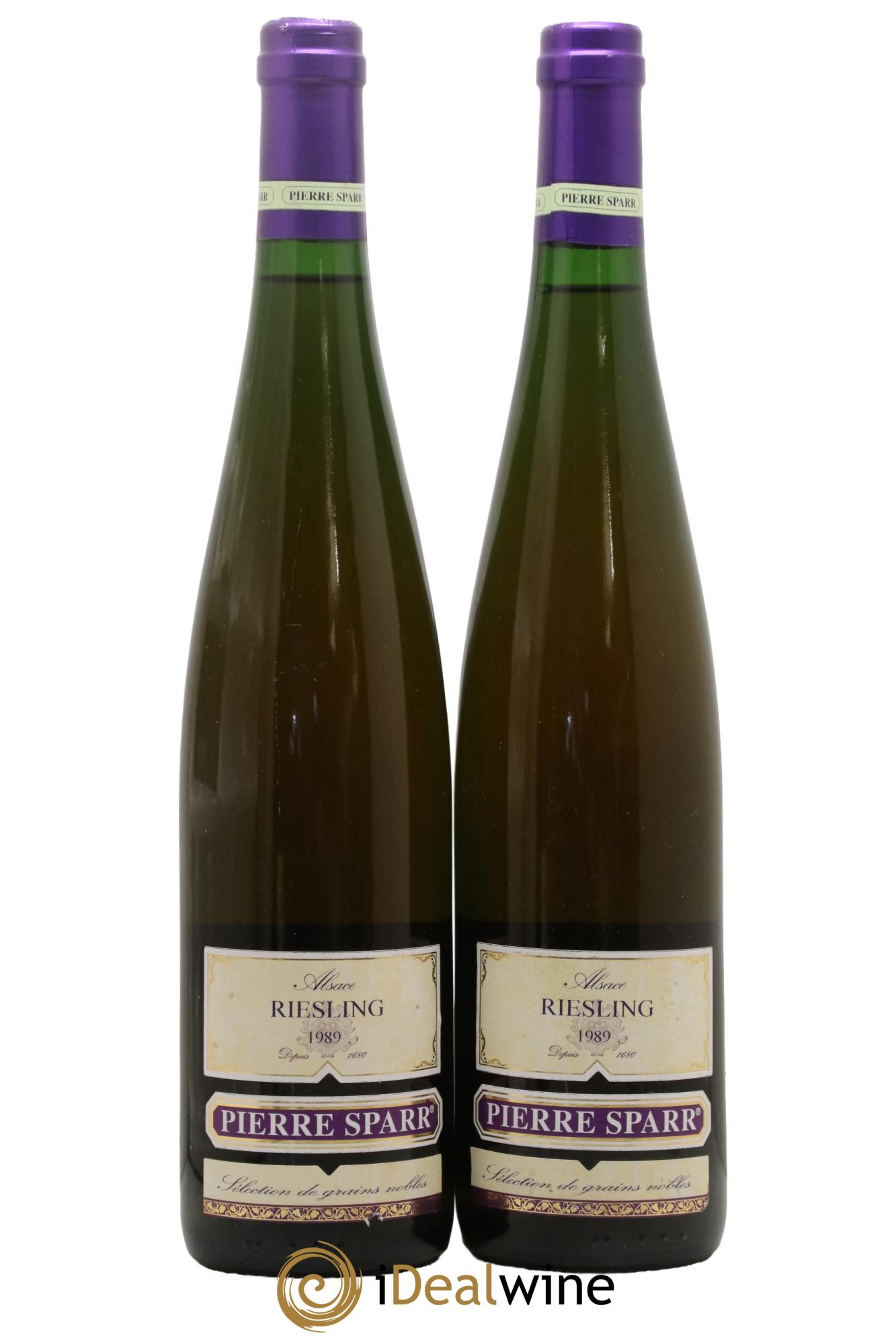 Alsace Riesling Sélection de Grains Nobles Pierre Sparr  1989 - Lotto di 2 bottiglie - 0