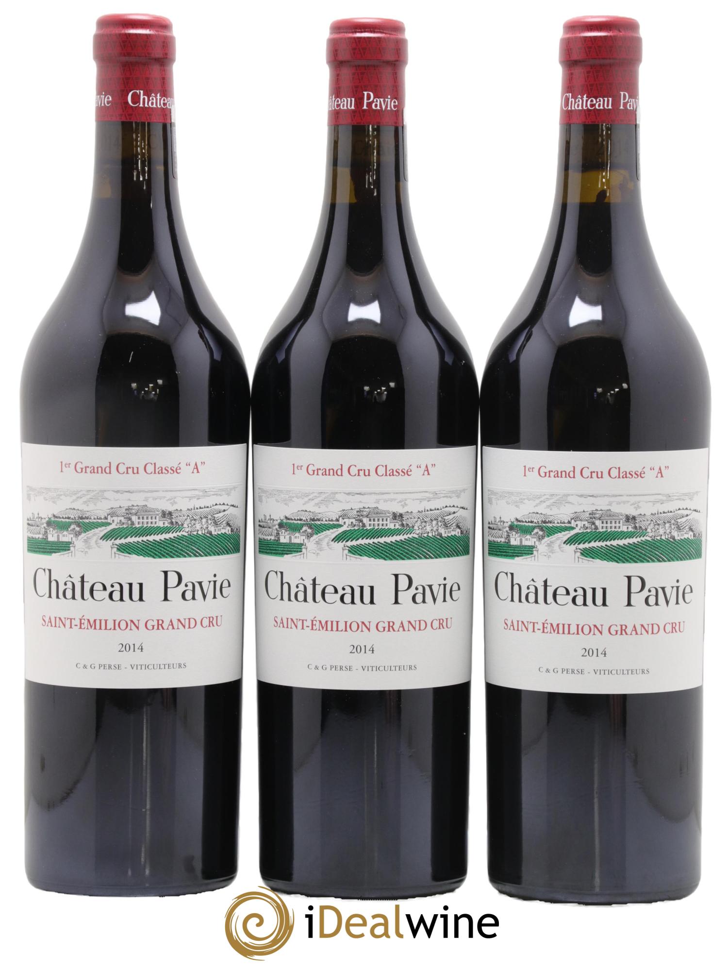 Château Pavie 1er Grand Cru Classé A 2014 - Lot de 3 bouteilles - 0