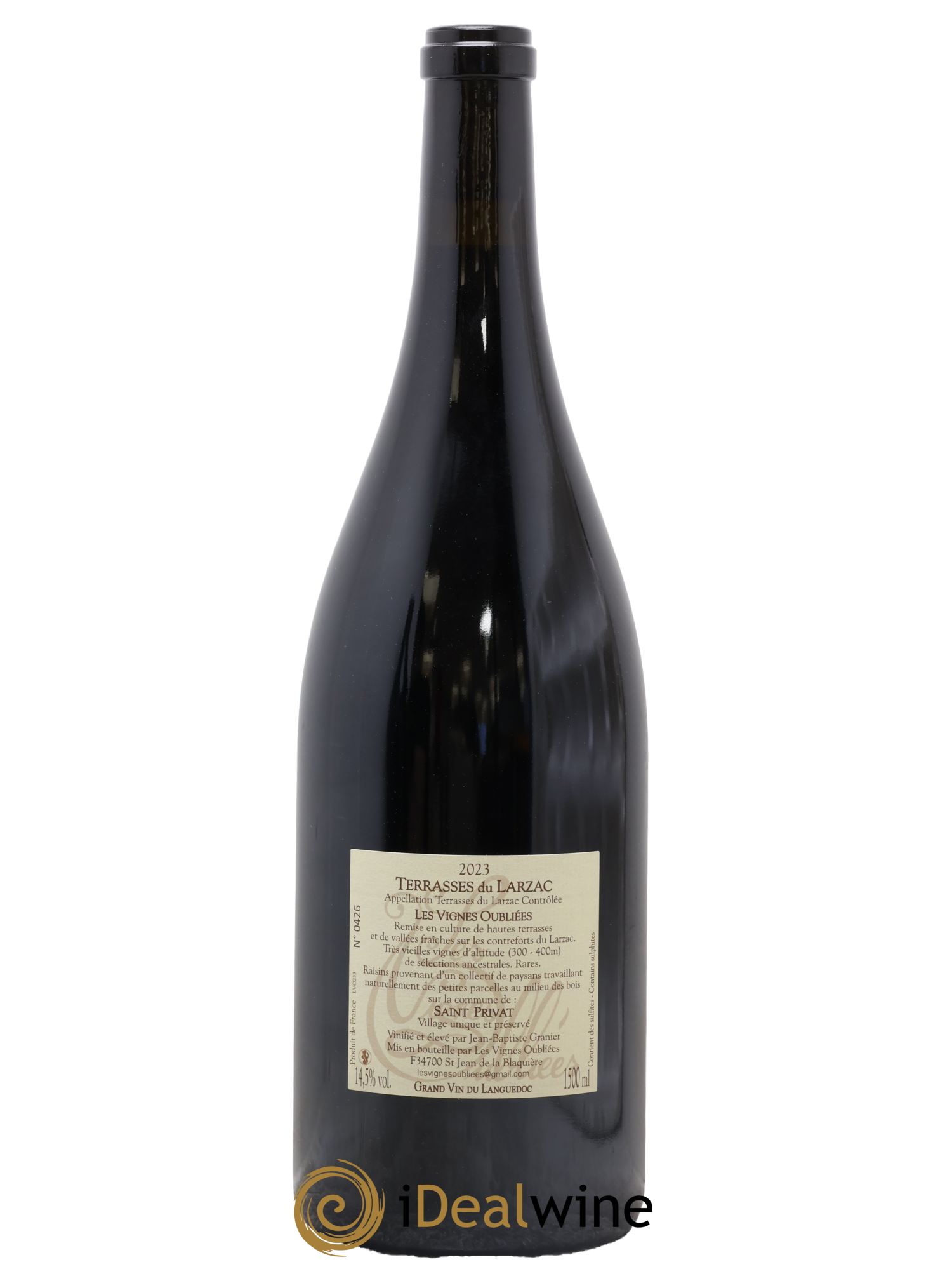 Terrasses du Larzac Les Vignes Oubliées Jean-Baptiste Granier 2023 - Lot de 1 magnum - 1