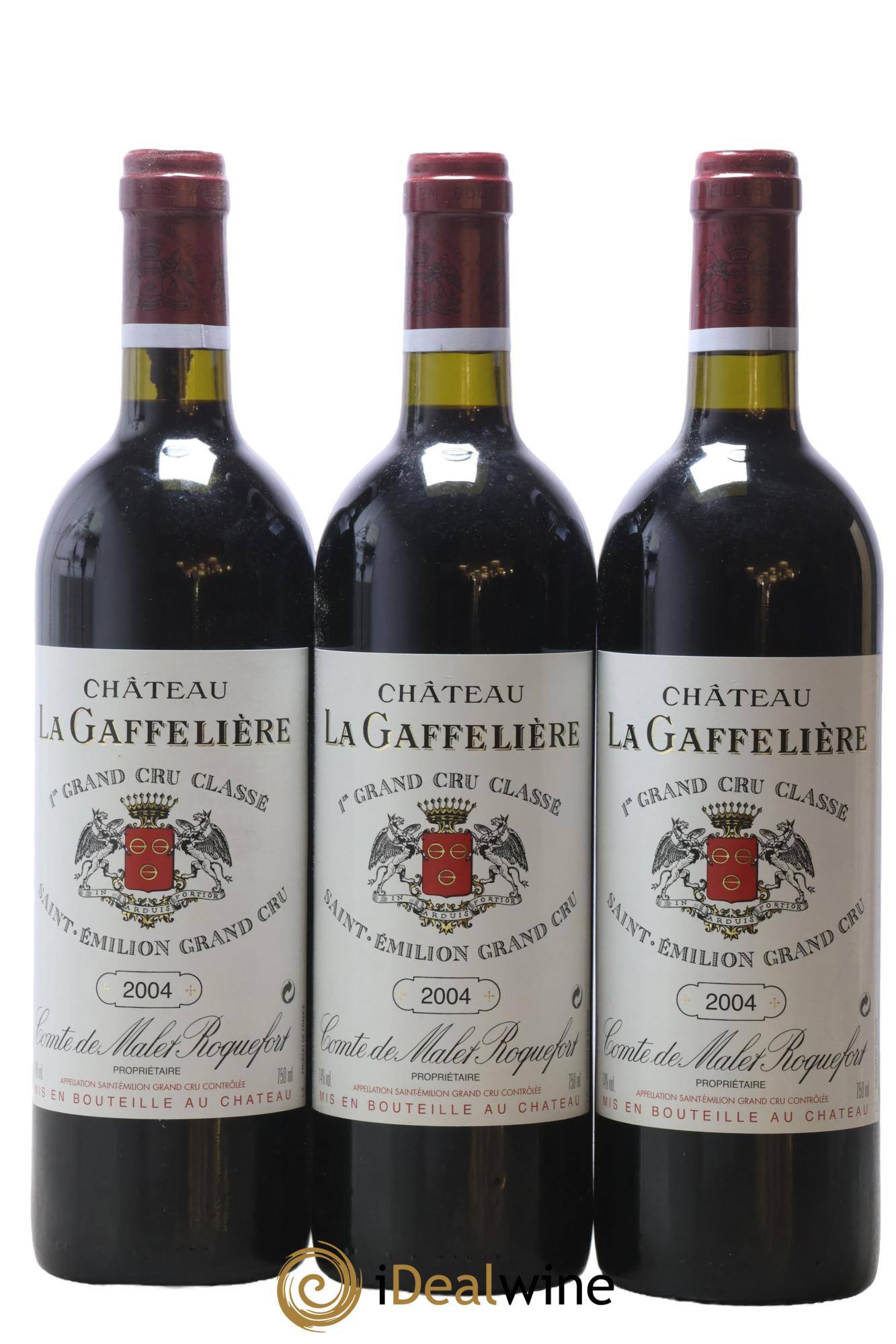 Château Canon la Gaffelière 1er Grand Cru Classé B 2004 - Lot de 3 bouteilles - 0