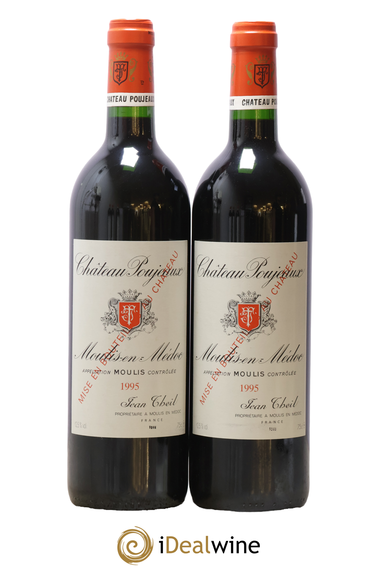 Château Poujeaux 1995 - Lot of 2 bottles - 0