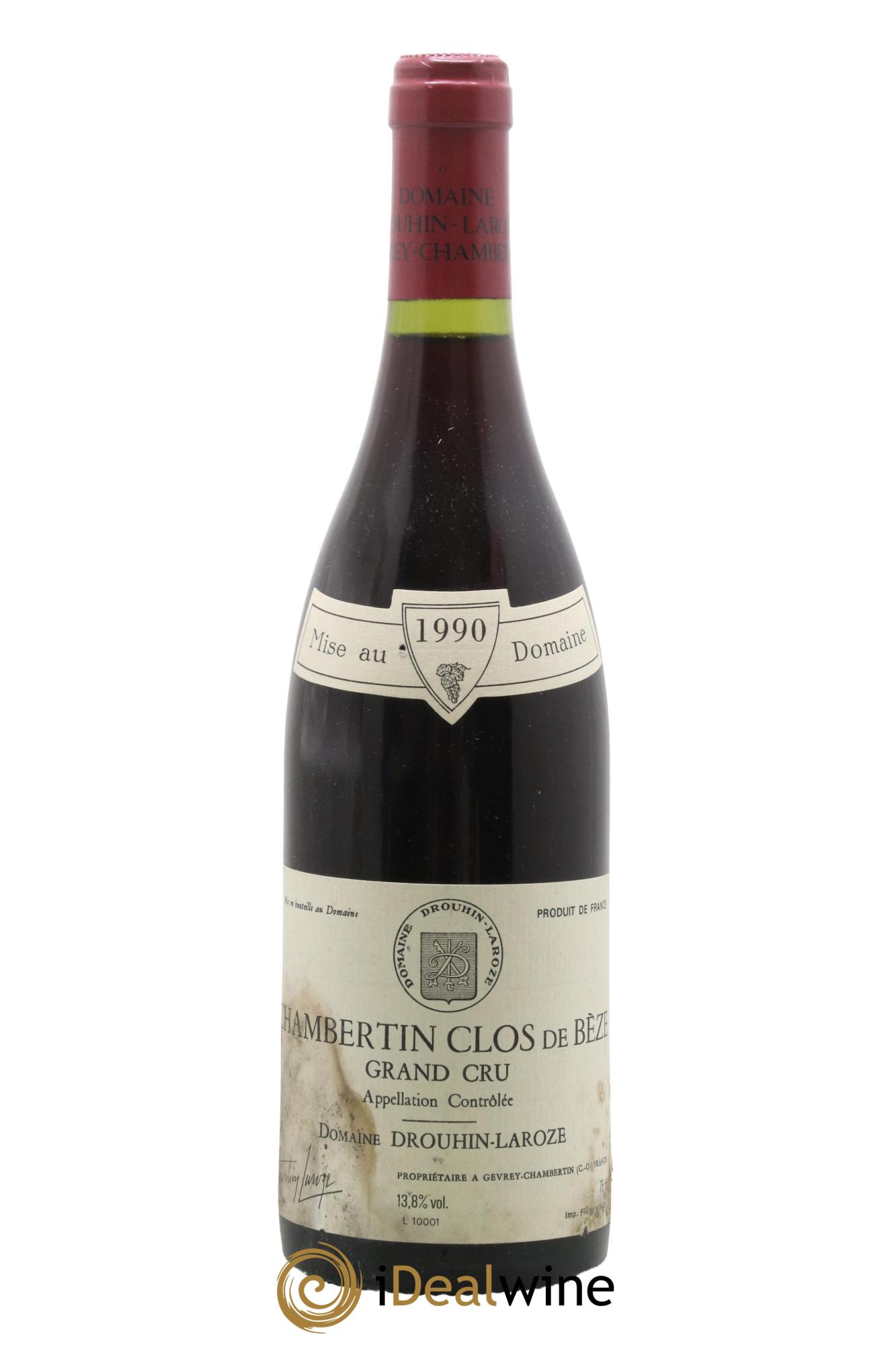 Chambertin Clos de Bèze Grand Cru Domaine Drouhin-Laroze 1990 - Lot de 1 bouteille - 0