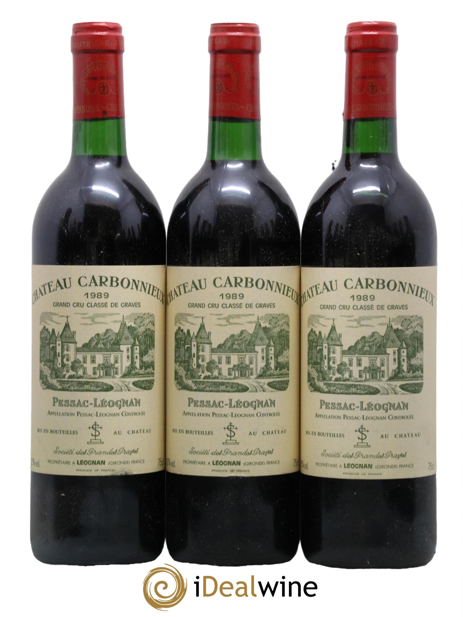 Château Carbonnieux Cru Classé de Graves 1989 - Lot de 12 bouteilles - 1