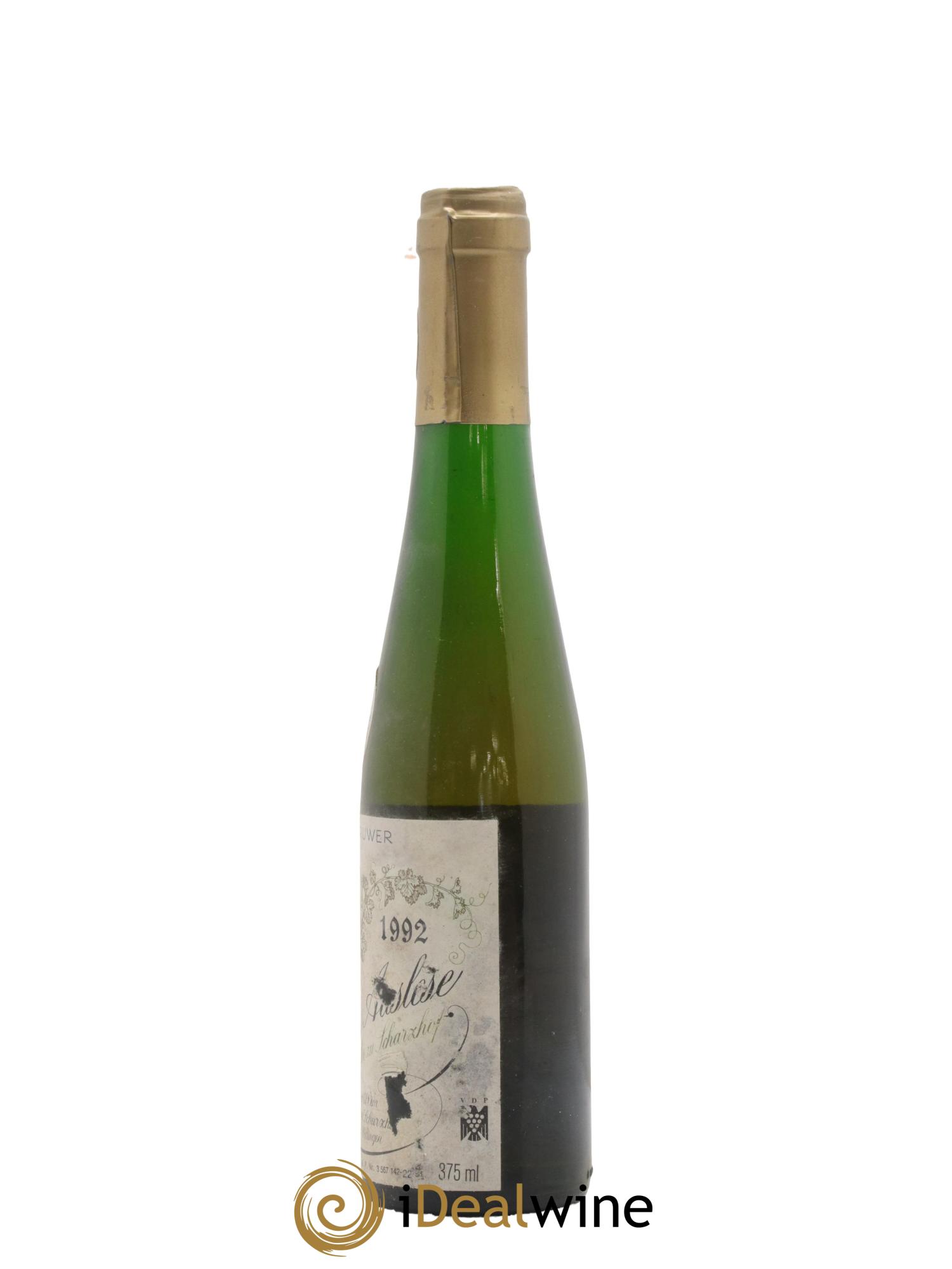 Riesling Scharzhofberger Auslese Egon Muller # 22 Goldcap Versteigerung 1992 - Lotto di 1 mezza bottiglia - 1