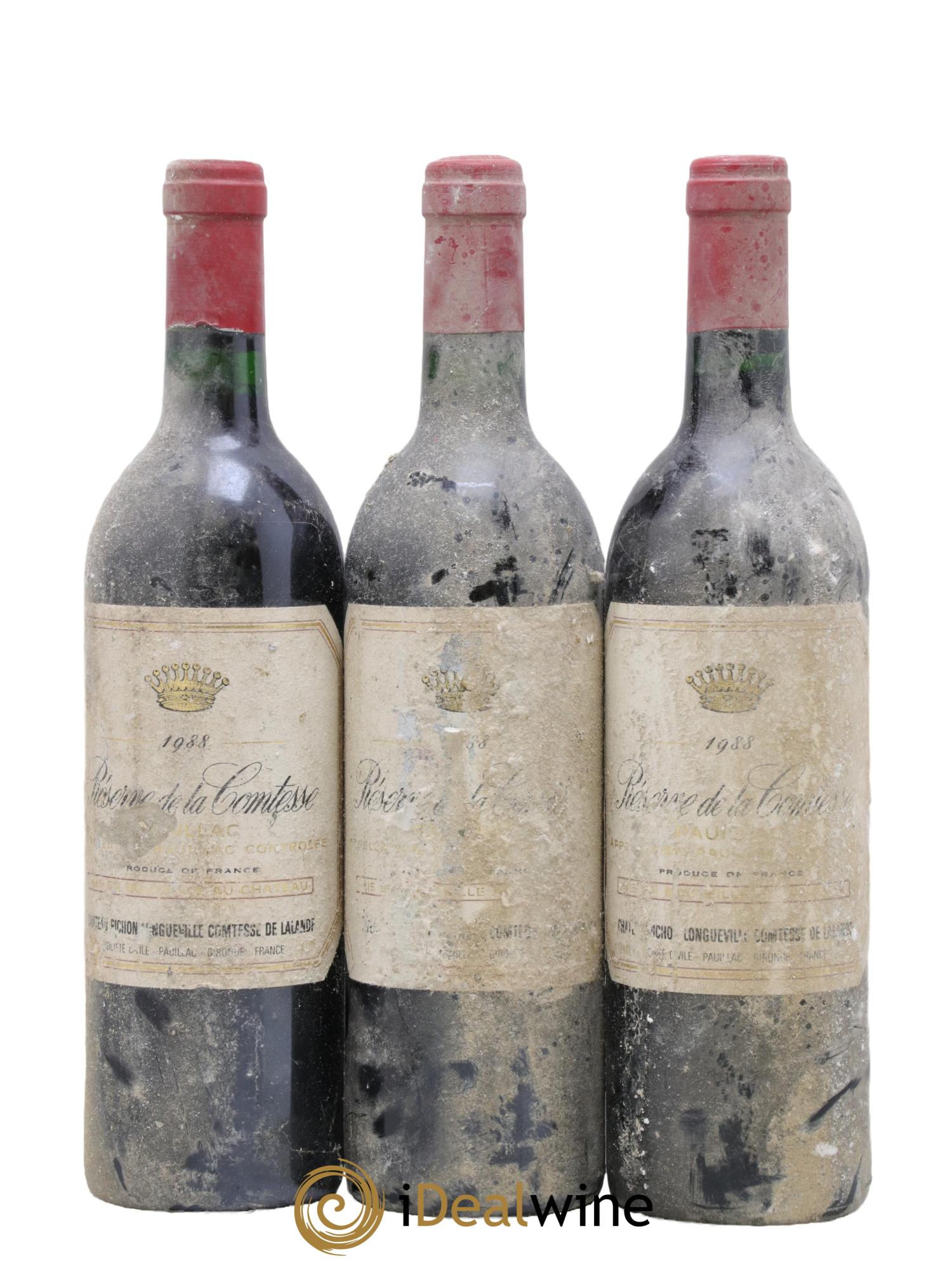 Réserve de la Comtesse Second Vin 1988 - Lot de 3 bouteilles - 0