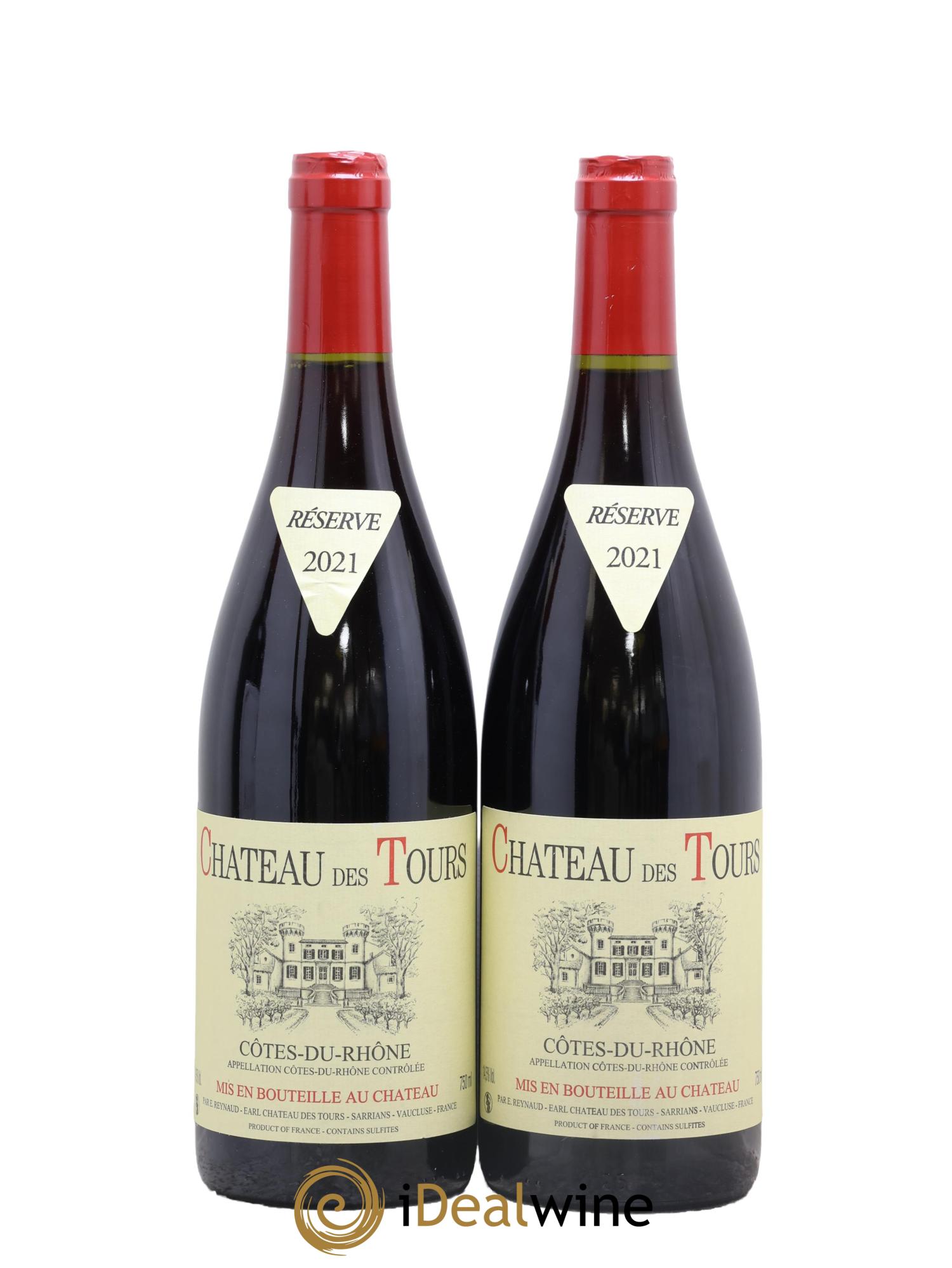 Côtes-du-Rhône Château des Tours Emmanuel Reynaud 2021 - Lot de 2 bouteilles - 0