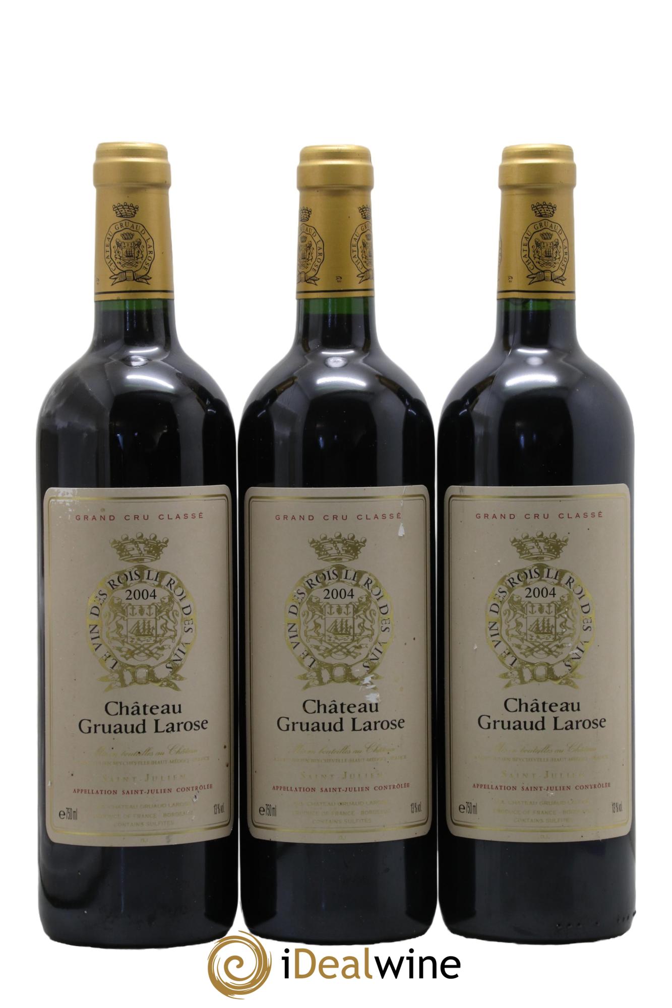 Château Gruaud Larose 2ème Grand Cru Classé 2004 - Lot de 3 bouteilles - 0
