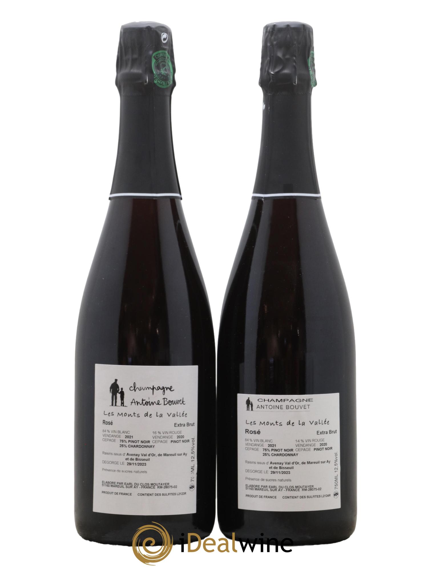 Champagne - Les Monts de la Vallee Antoine Bouvet - Posten von 2 Flaschen - 1