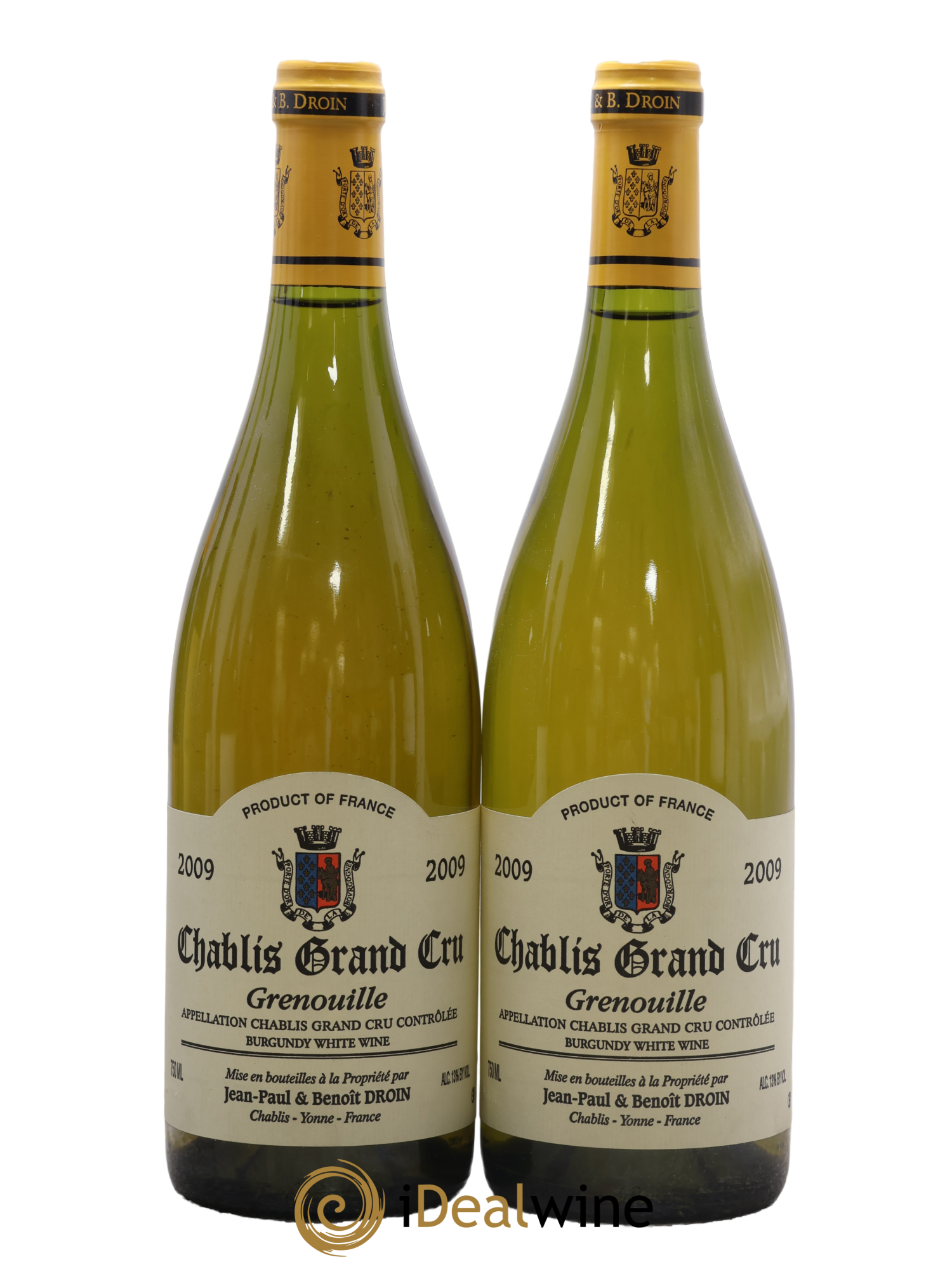 Chablis Grand Cru Grenouilles Jean-Paul & Benoît Droin (Domaine) 2009 - Lot de 2 bouteilles - 0