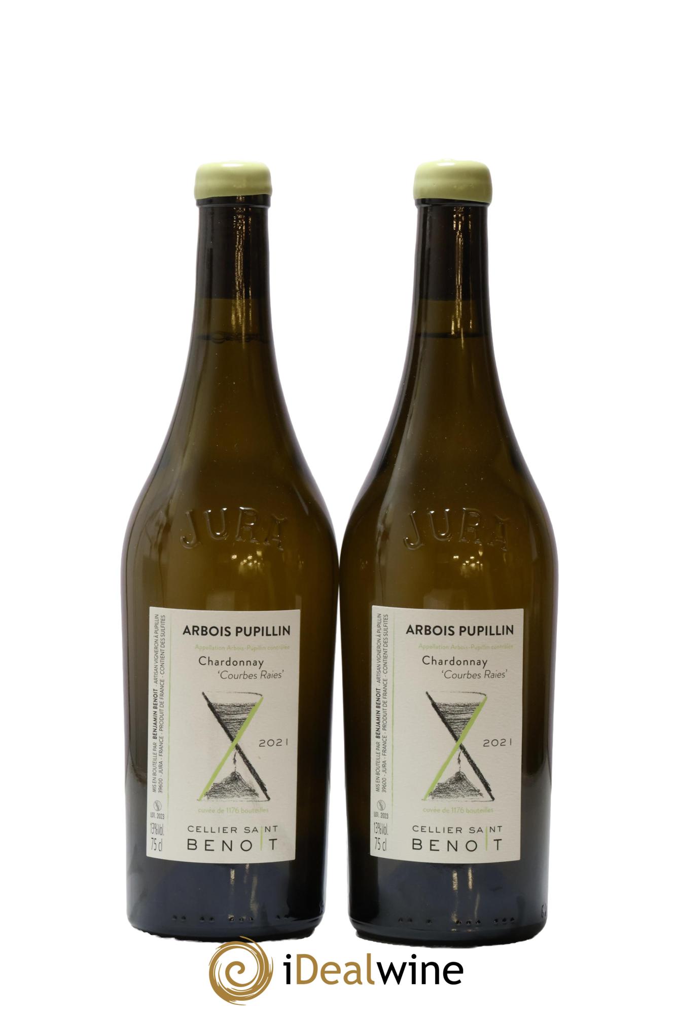 Arbois Pupillin Chardonnay Courbes Raies Cellier Saint Benoît 2021 - Lot of 2 bottles - 0