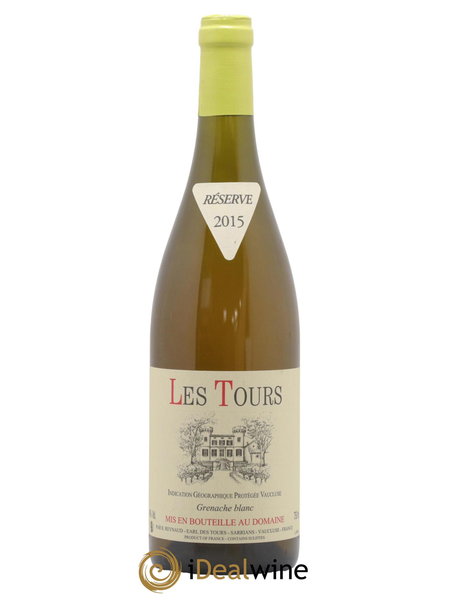 Vaucluse (Vin de Pays de Vaucluse) Les Tours Grenache Blanc Emmanuel Reynaud 2015 - Lot de 1 bouteille - 0