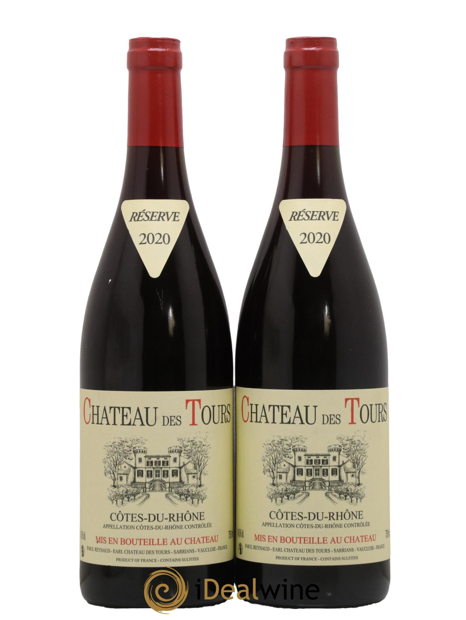 Côtes-du-Rhône Château des Tours Emmanuel Reynaud 2020 - Lot de 2 bouteilles - 0