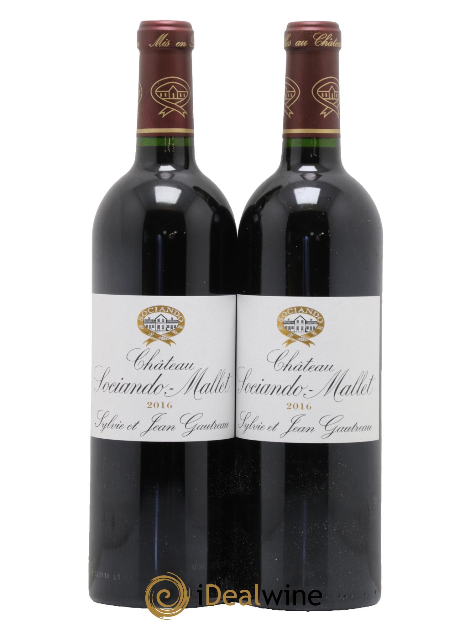 Château Sociando Mallet 2016 - Lot de 2 bouteilles - 0