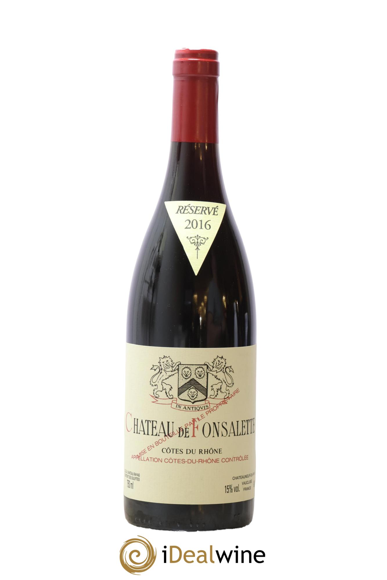 Côtes-du-Rhône Château de Fonsalette Emmanuel Reynaud 2016 - Lot de 1 bouteille - 0