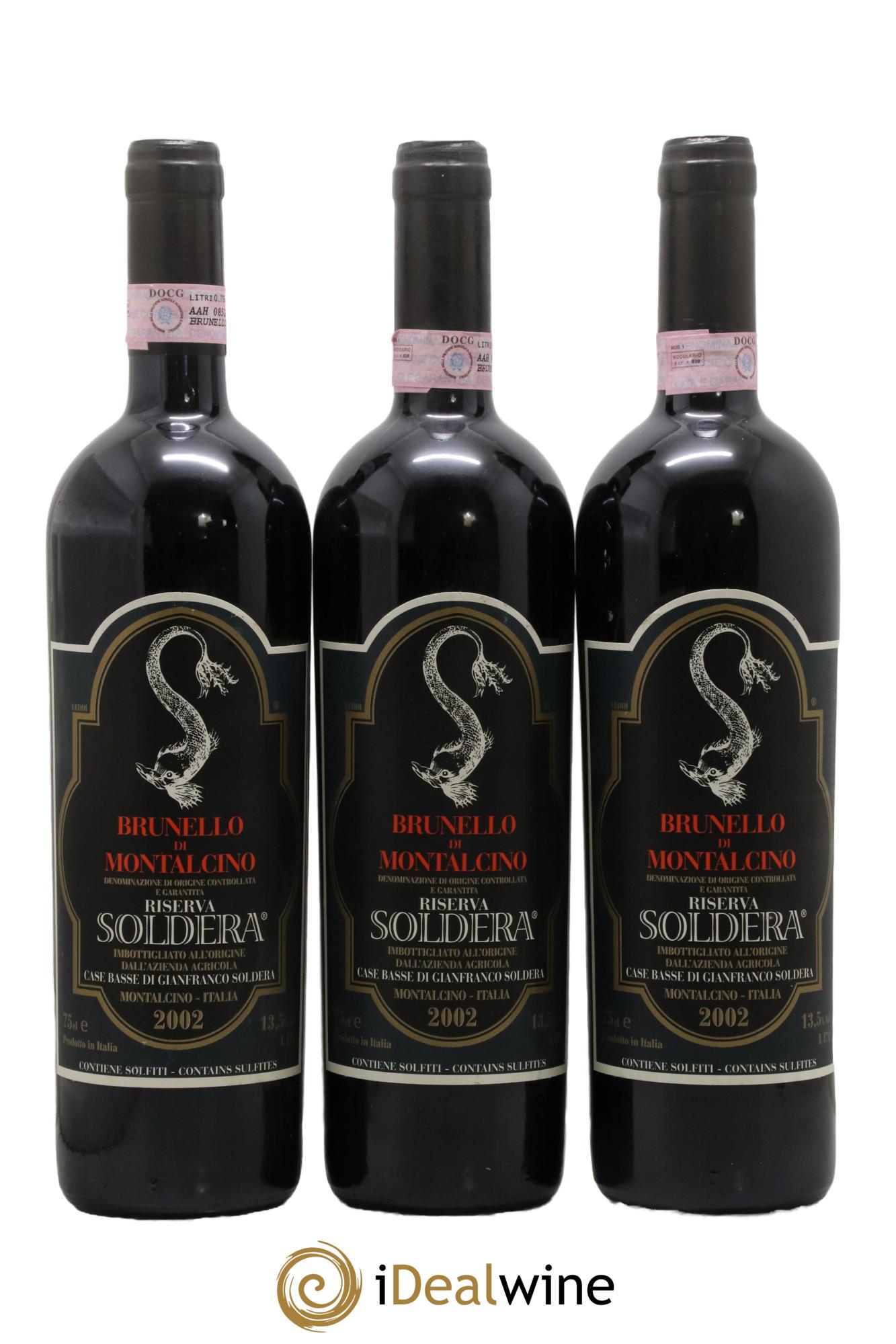 Brunello di Montalcino DOCG Riserva Soldera Case Basse - Gianfranco Soldera 2002 - Lotto di 3 bottiglie - 0