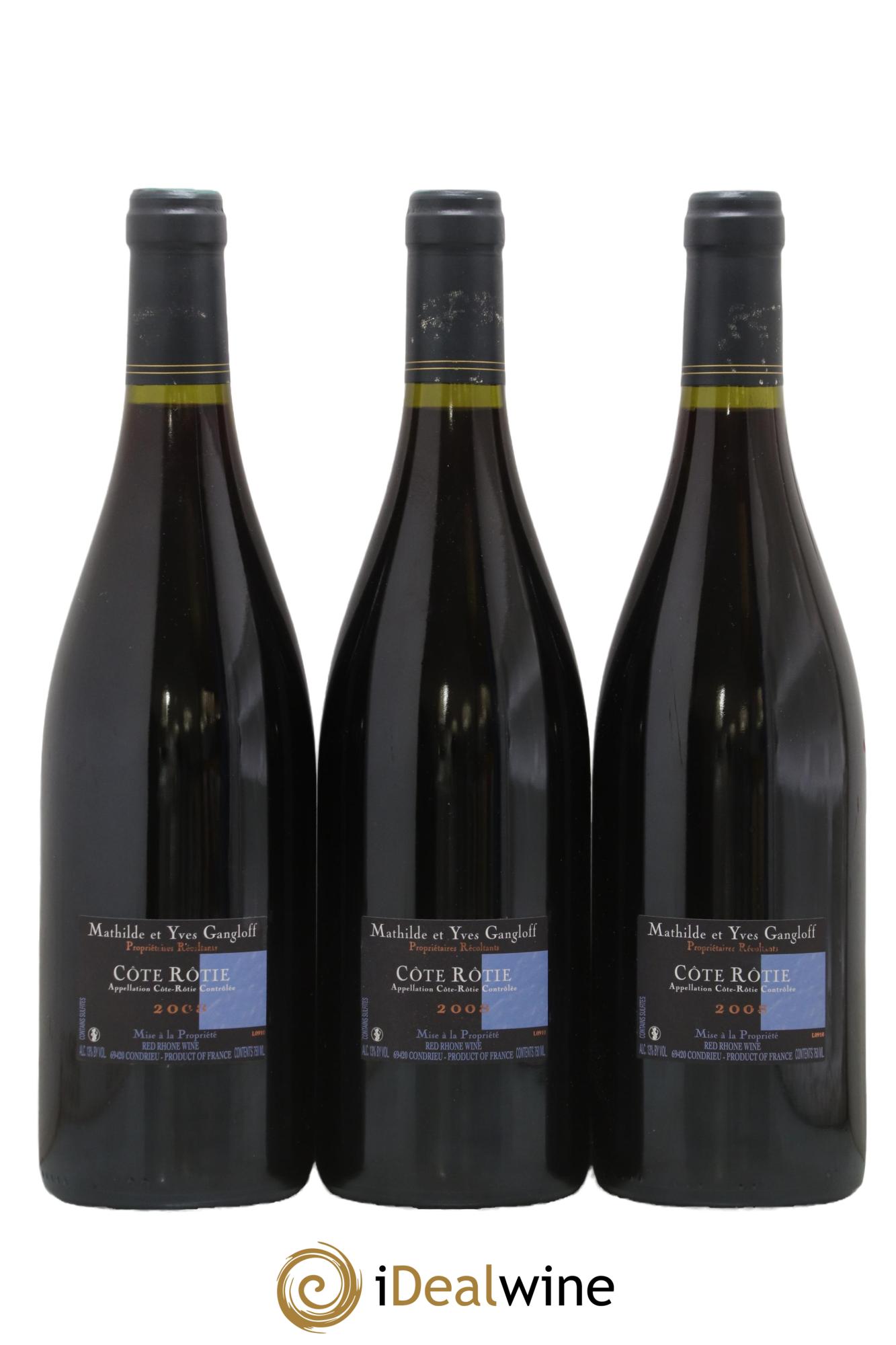 Côte-Rôtie La Barbarine Gangloff (Domaine) 2008 - Lot of 3 bottles - 1