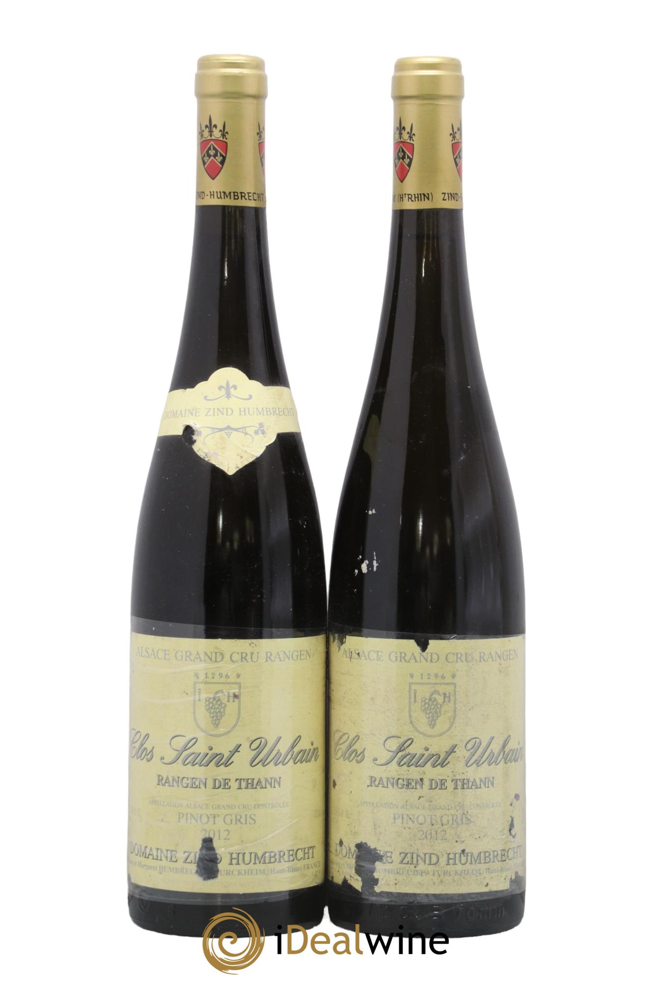 Alsace Pinot Gris Grand Cru Rangen de Thann Clos Saint-Urbain Zind-Humbrecht (Domaine) 2012 - Lot de 2 bouteilles - 0