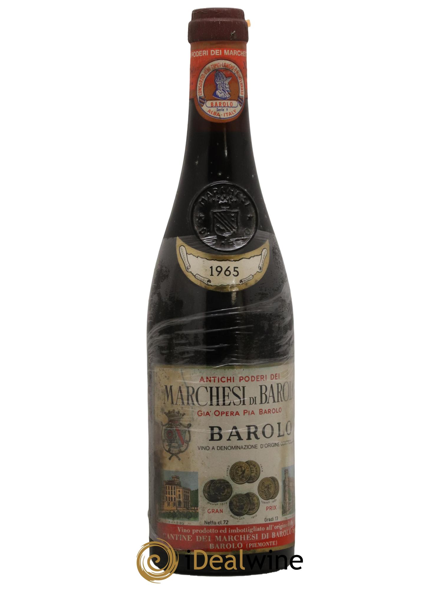 Barolo Marchesi di Barolo 1965 - Lot de 1 bouteille - 0