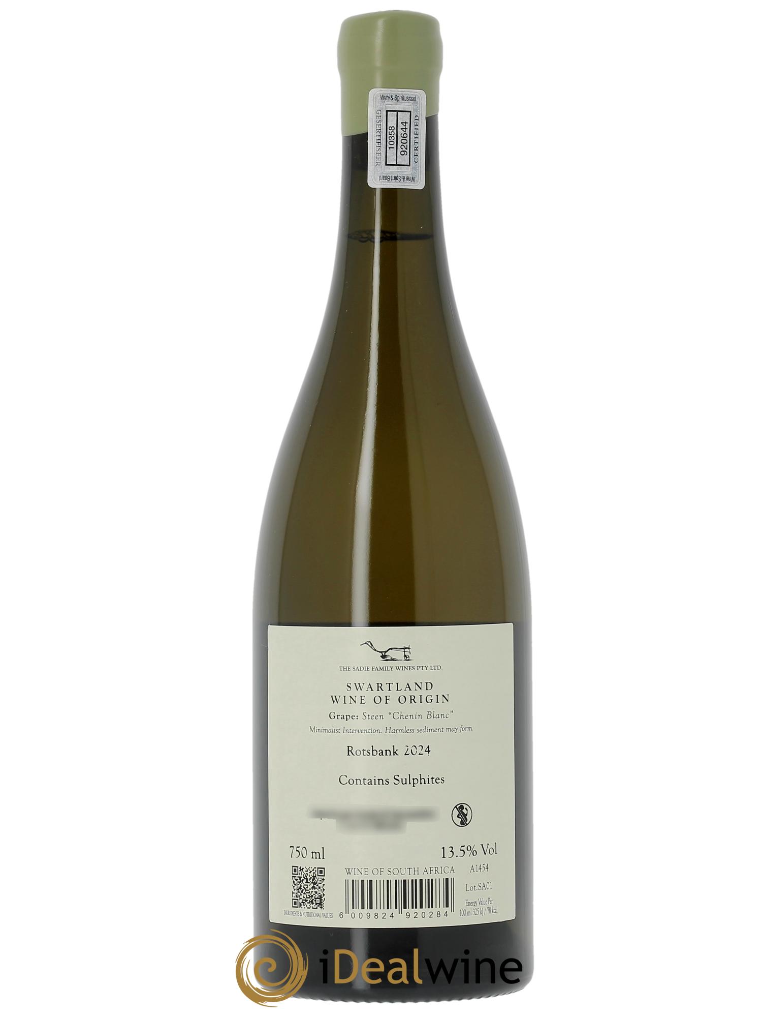 Swartland The Sadie Family Rotsbank Chenin blanc 2024 - Lot de 1 bouteille - 1
