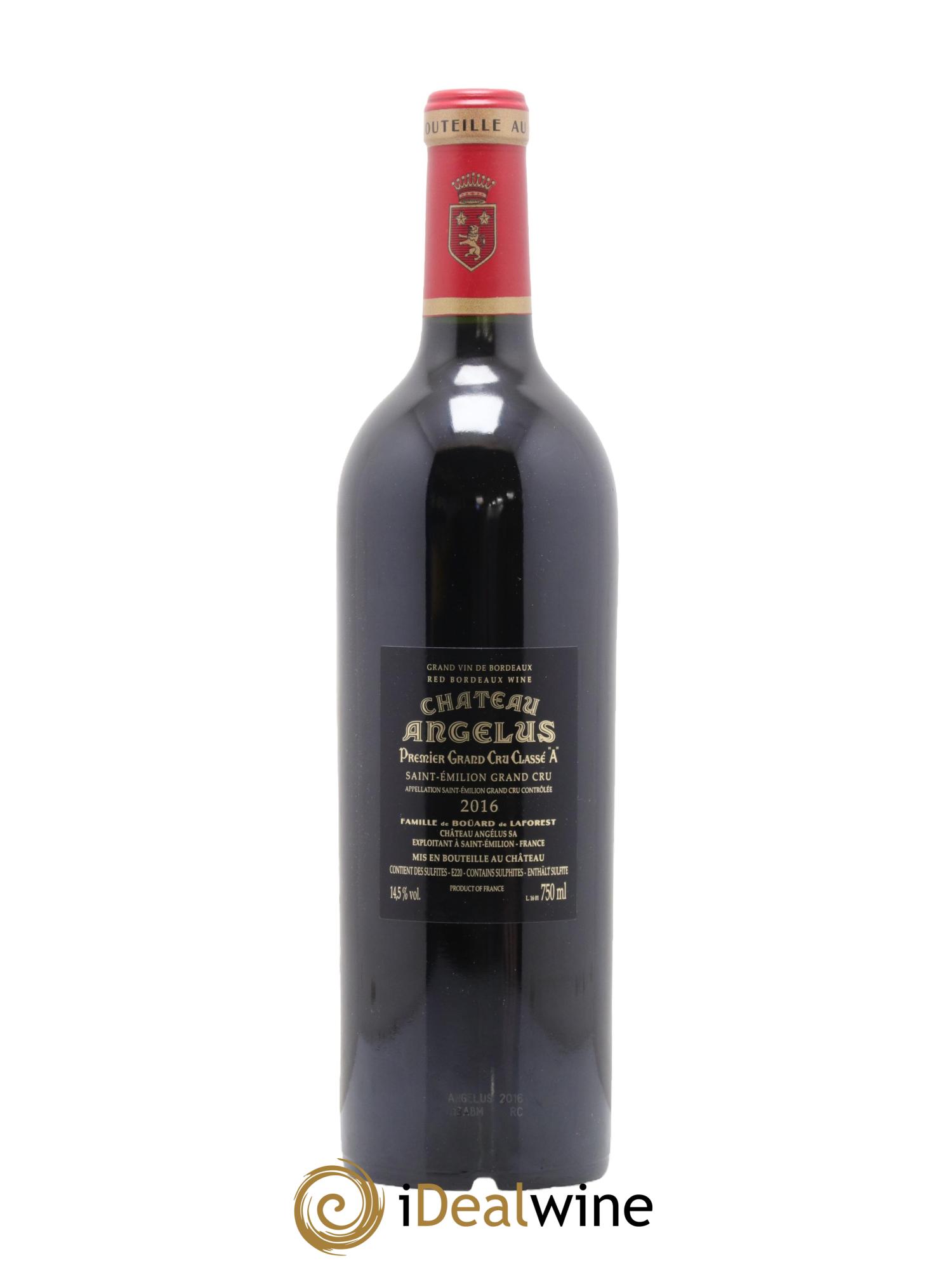 Château Angélus 1er Grand Cru Classé A 2016 - Lot of 1 bottle - 1
