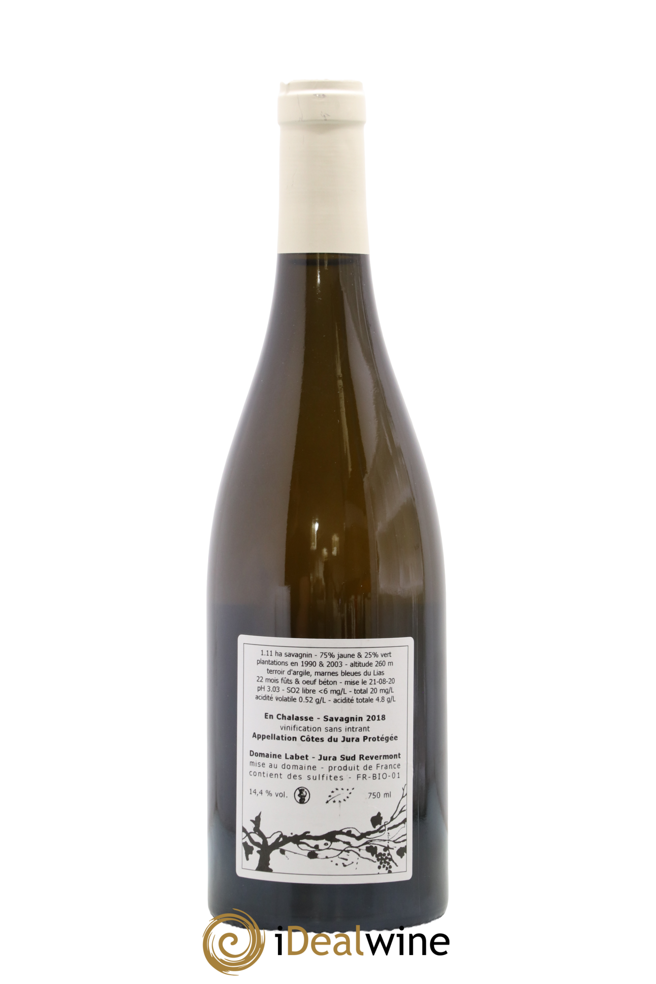 Côtes du Jura Fleur de Savagnin En Chalasse Romain - Julien  - Charline Labet 2018 - Lot of 1 bottle - 1